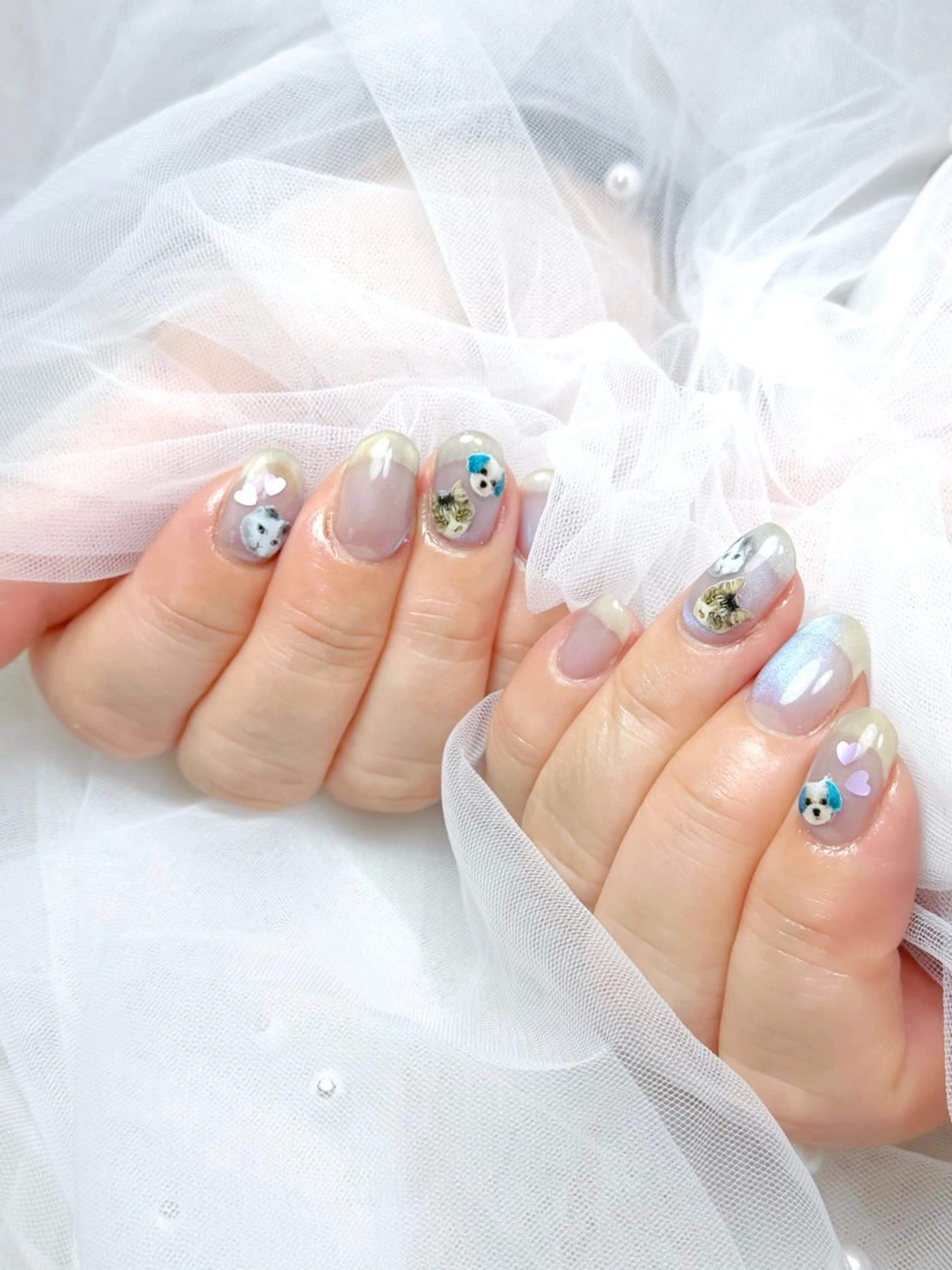 ネイル ブルー ジェルネイル 持ち込み S. Hanaのネイルデザイン