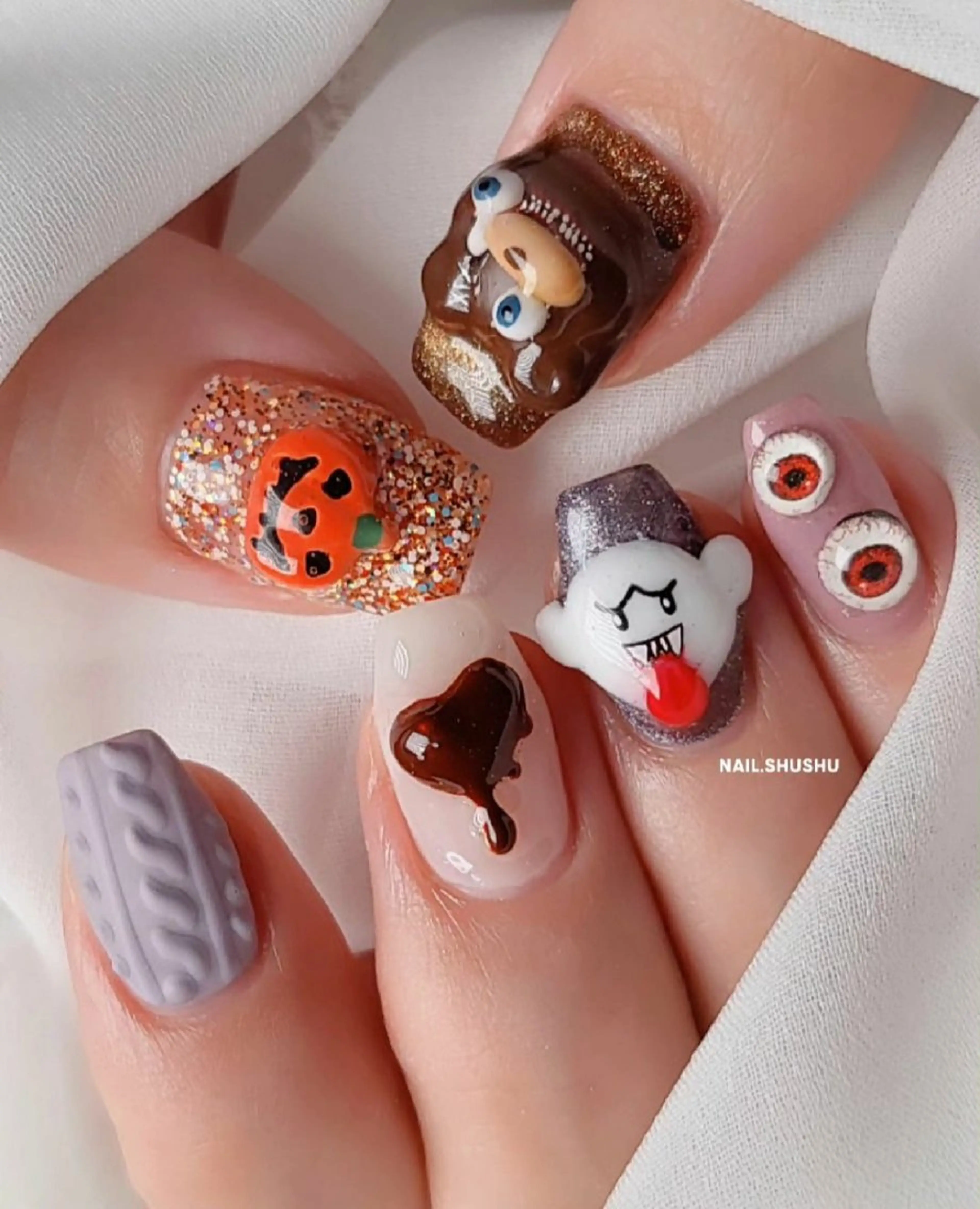 ネイル 持ち込み ニュアンスネイル ワンカラーネイル シンプルネイル 3dパーツ/流行り 👧shushu❤️のネイルデザイン