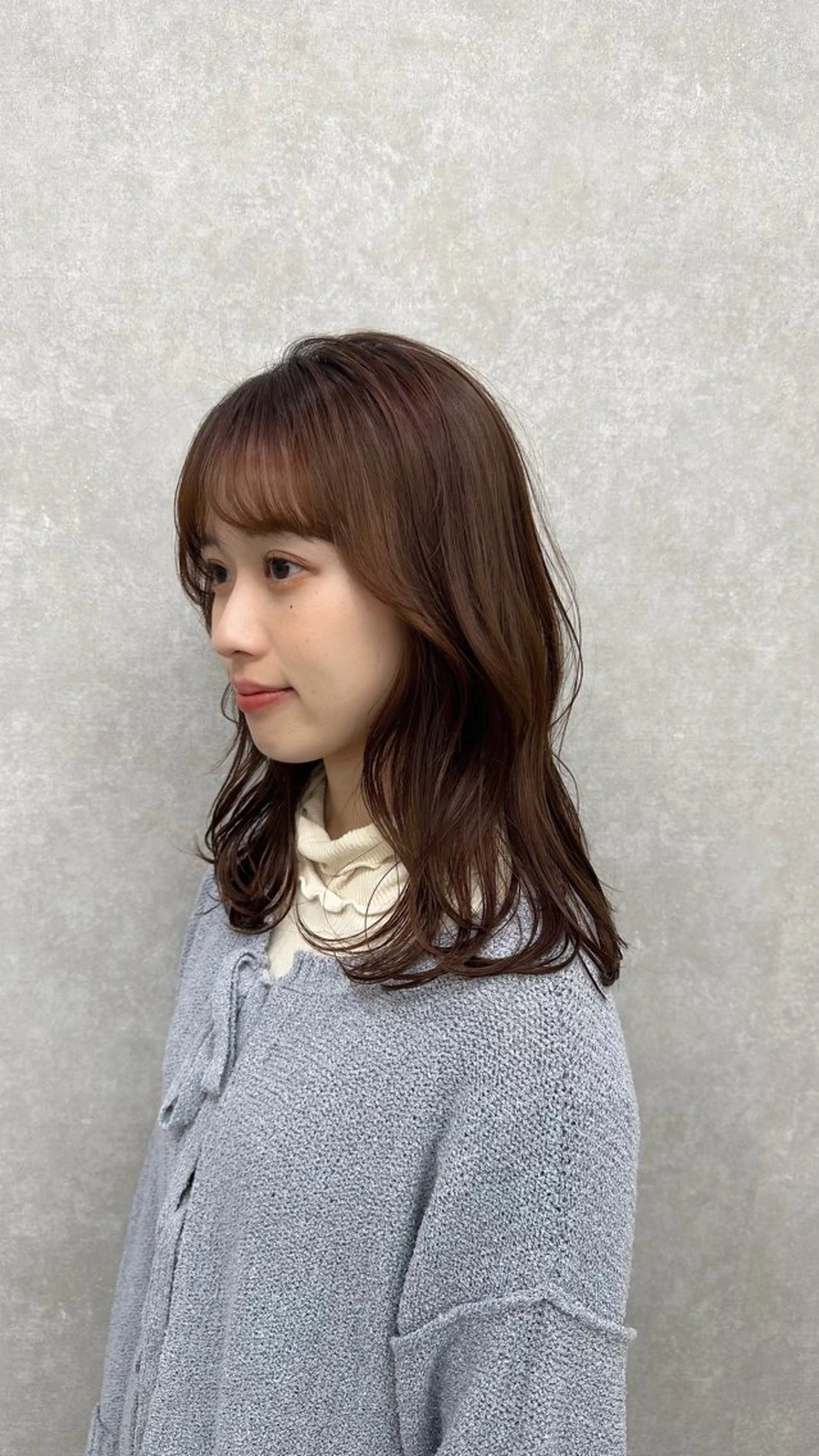 ミディアム カラー 高松 沙耶のヘアスタイル