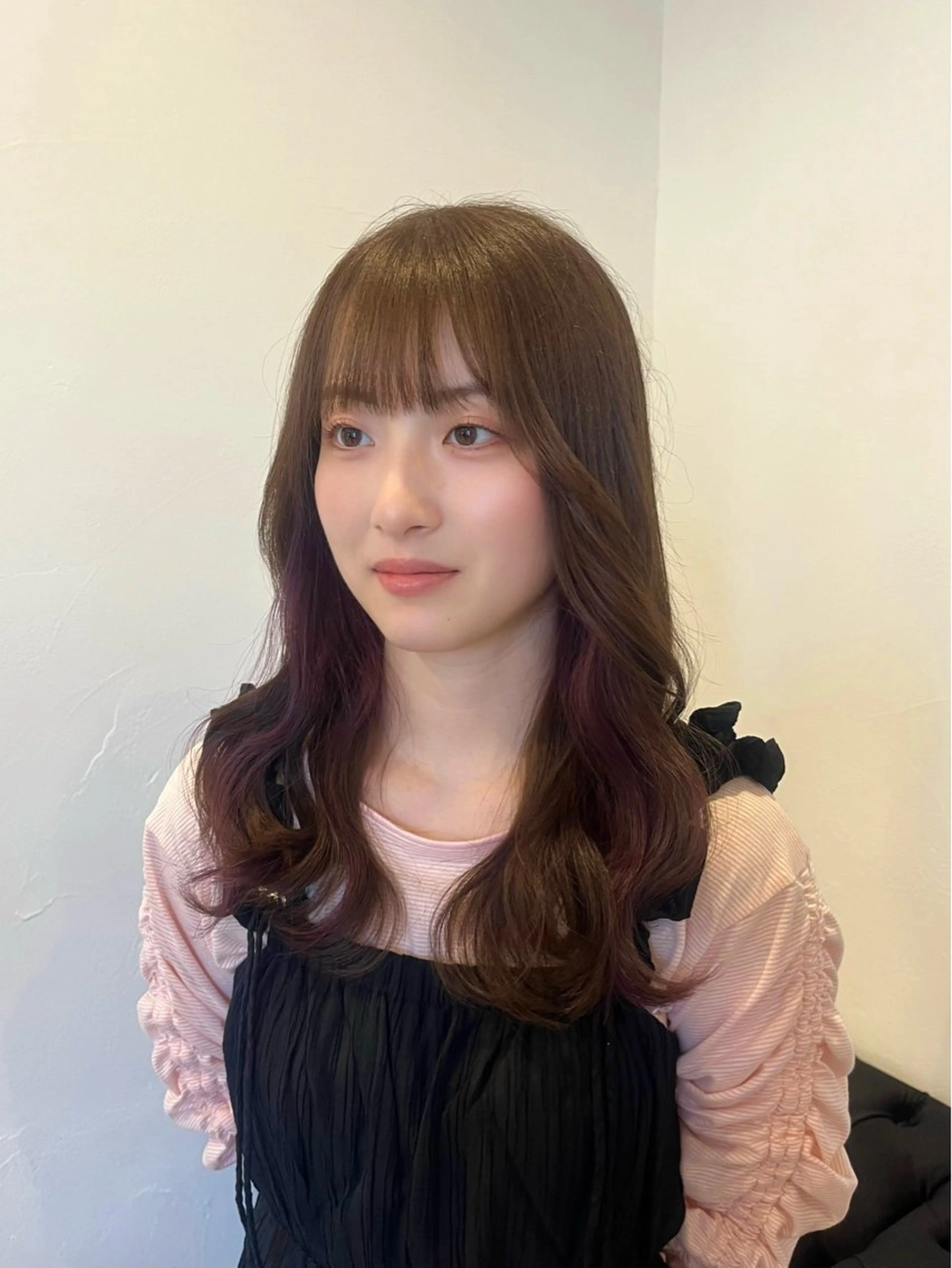 セミロング カット ヘアカラー トリートメント フルールドソレイユ所属・♡ナナコ♡ レイヤー/艶髪のヘアスタイル