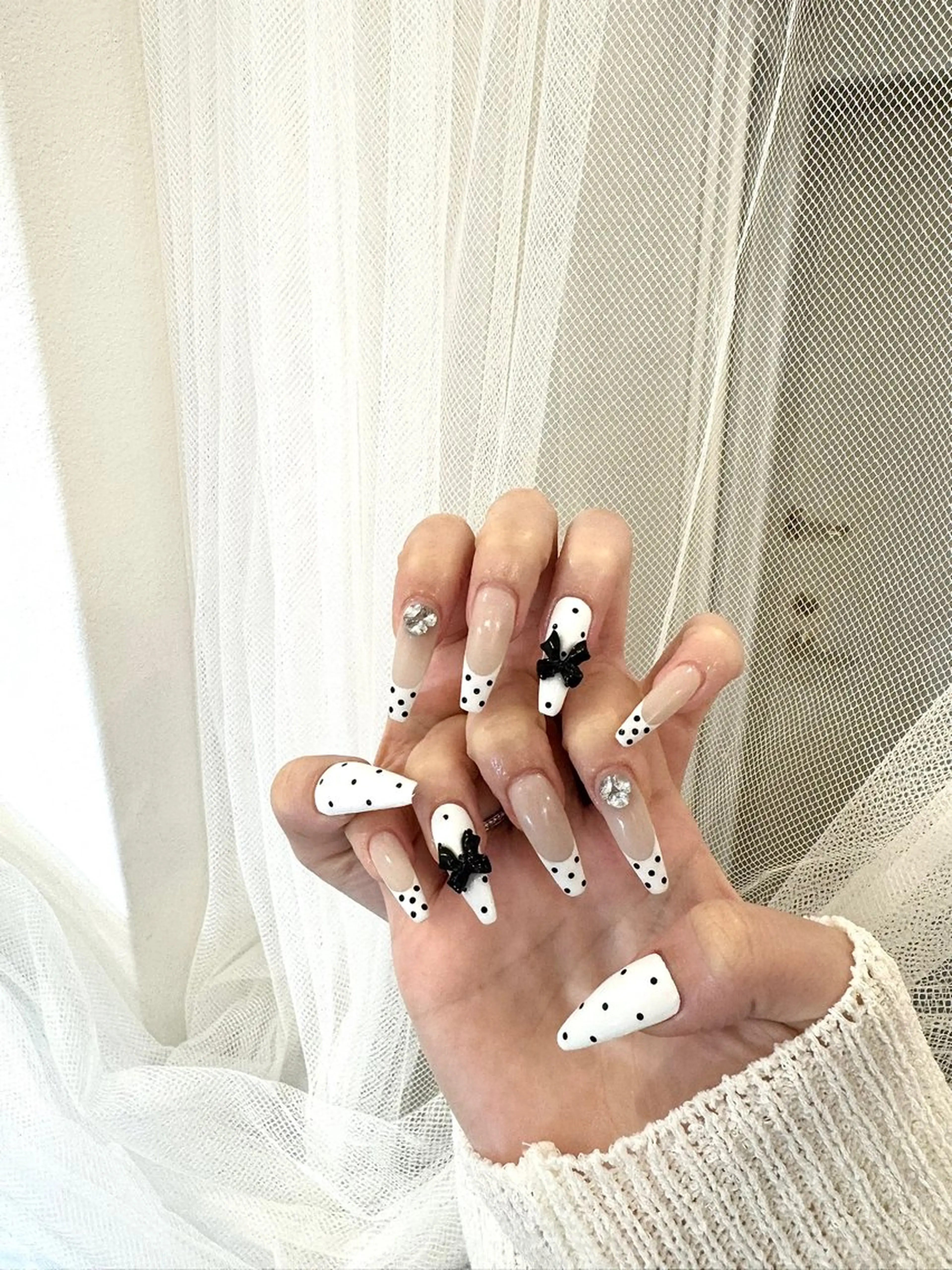 ネイル ドット 長さ出し フレンチネイル ジェルネイル メンズネイル ハンドネイル マイムネイル所属・MIMnail メンズネイリストのネイルデザイン