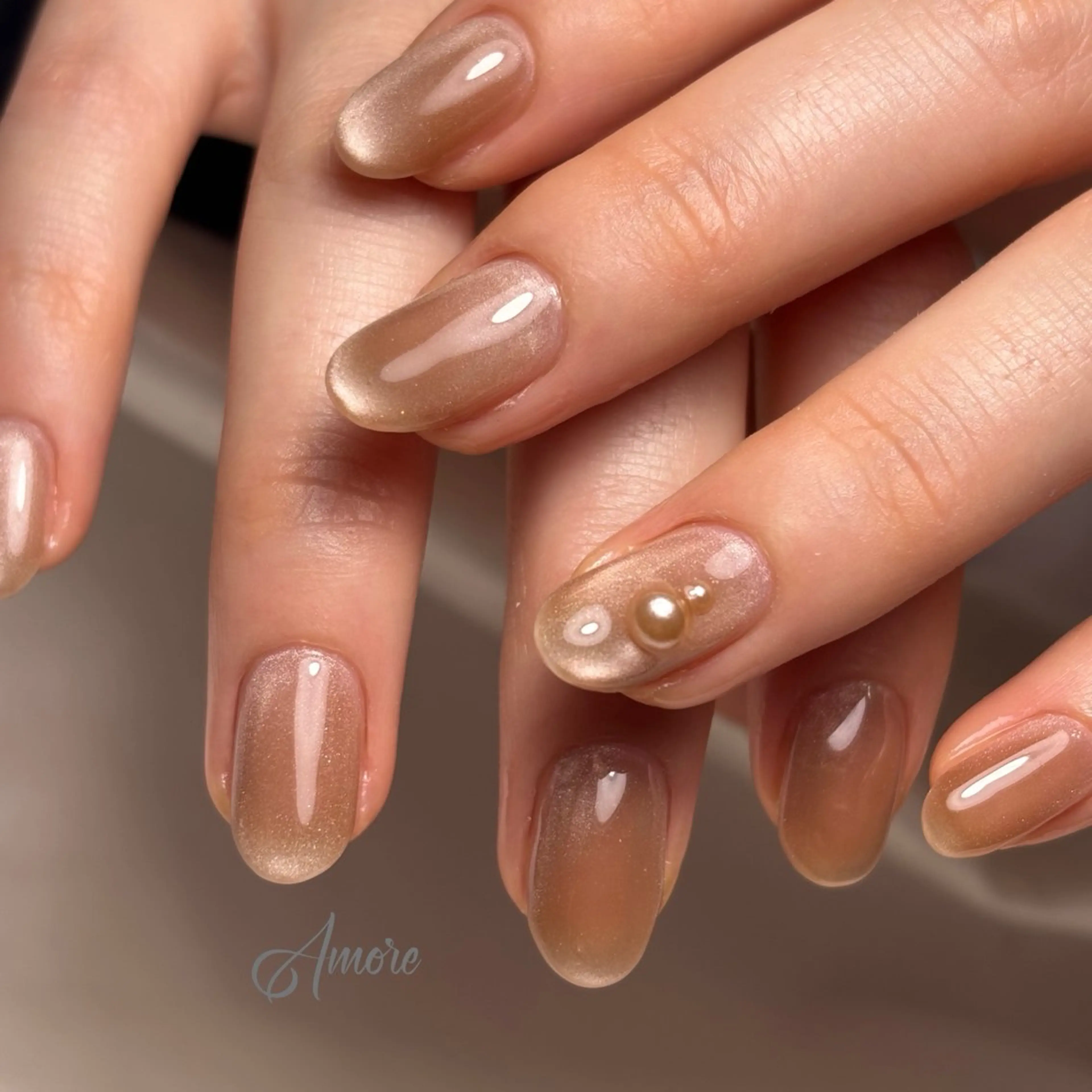 ネイル ジェルネイル キラキラネイル 韓国ネイル マグネットネイル パラジェル You kyehwaのネイルデザイン