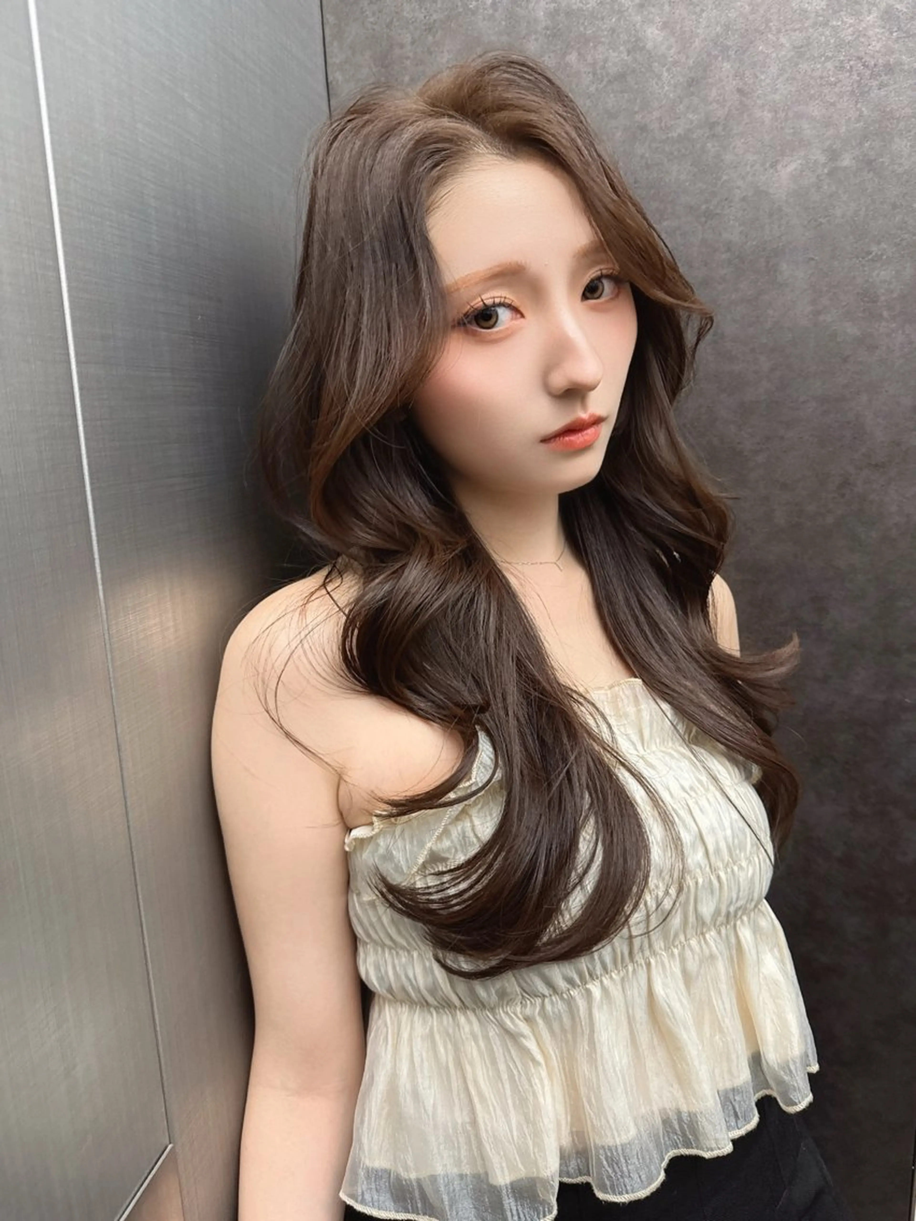 ロング カラー カット ヘアカラー トリートメント レイヤーカット/ 顔周り 五島巨幹のヘアスタイル