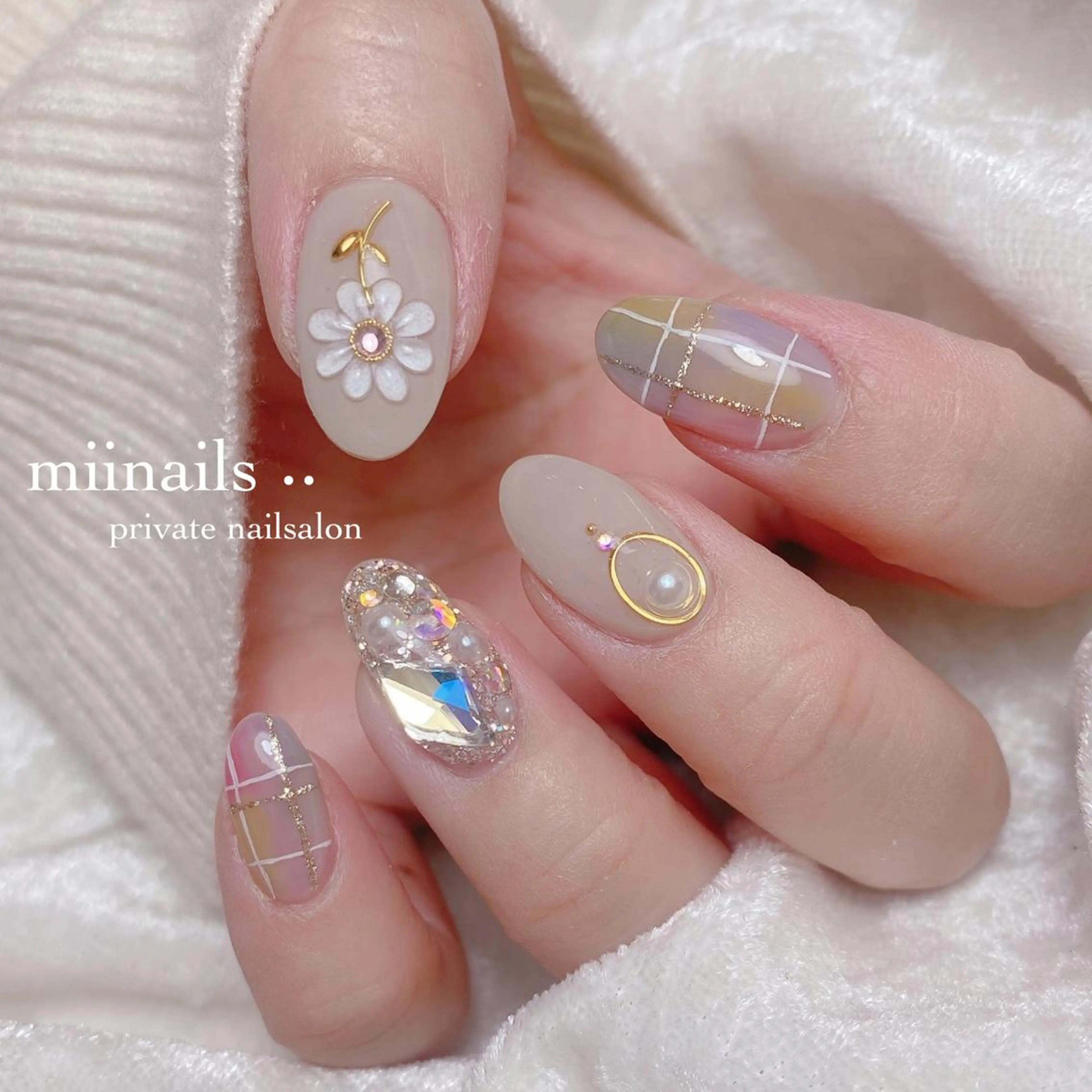 ネイル 韓国ネイル ワンホンネイル ハンドネイル nailsalon miinailsのネイルデザイン