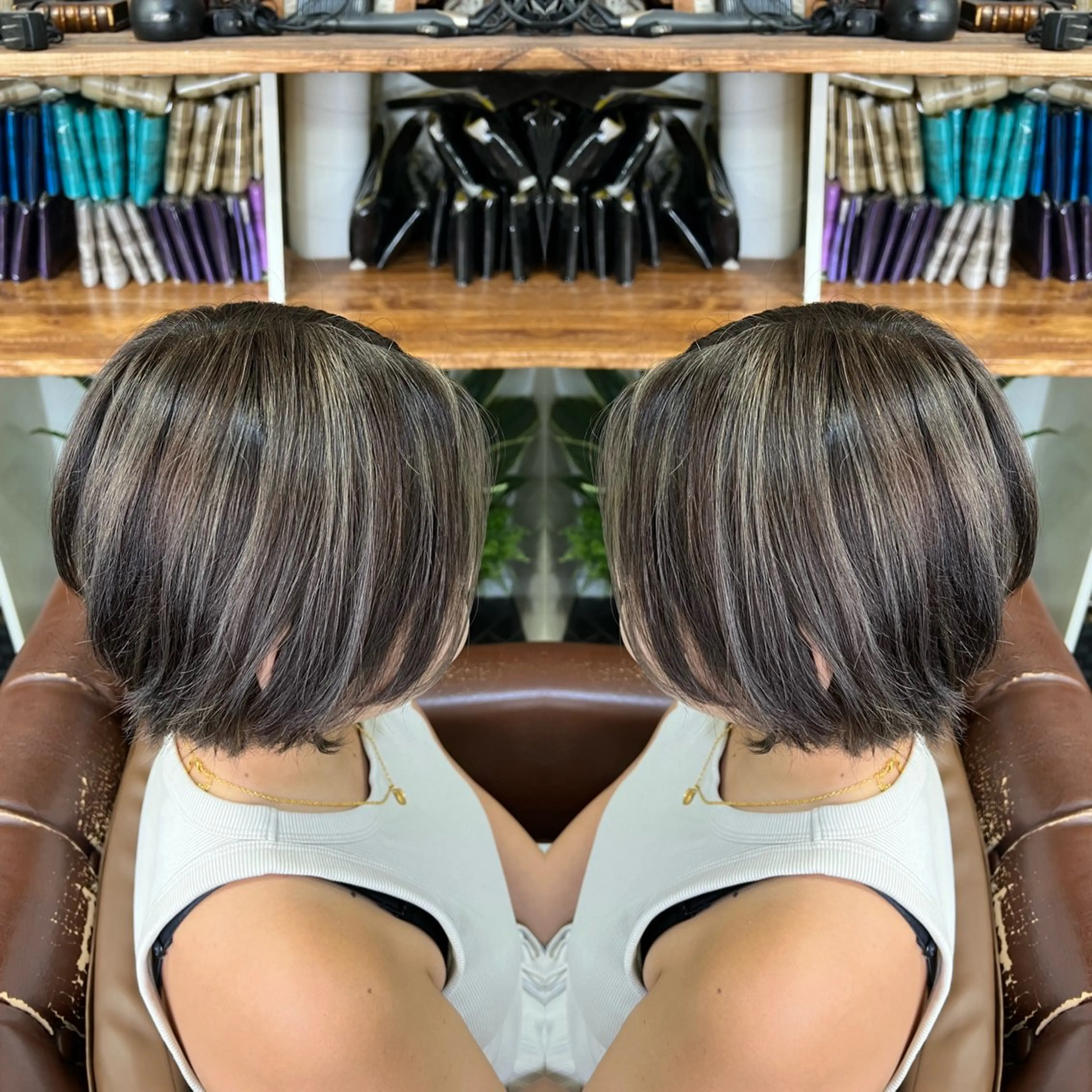 ショート カラー レイヤー/ボブ/ ミニボブ/AOIのヘアスタイル