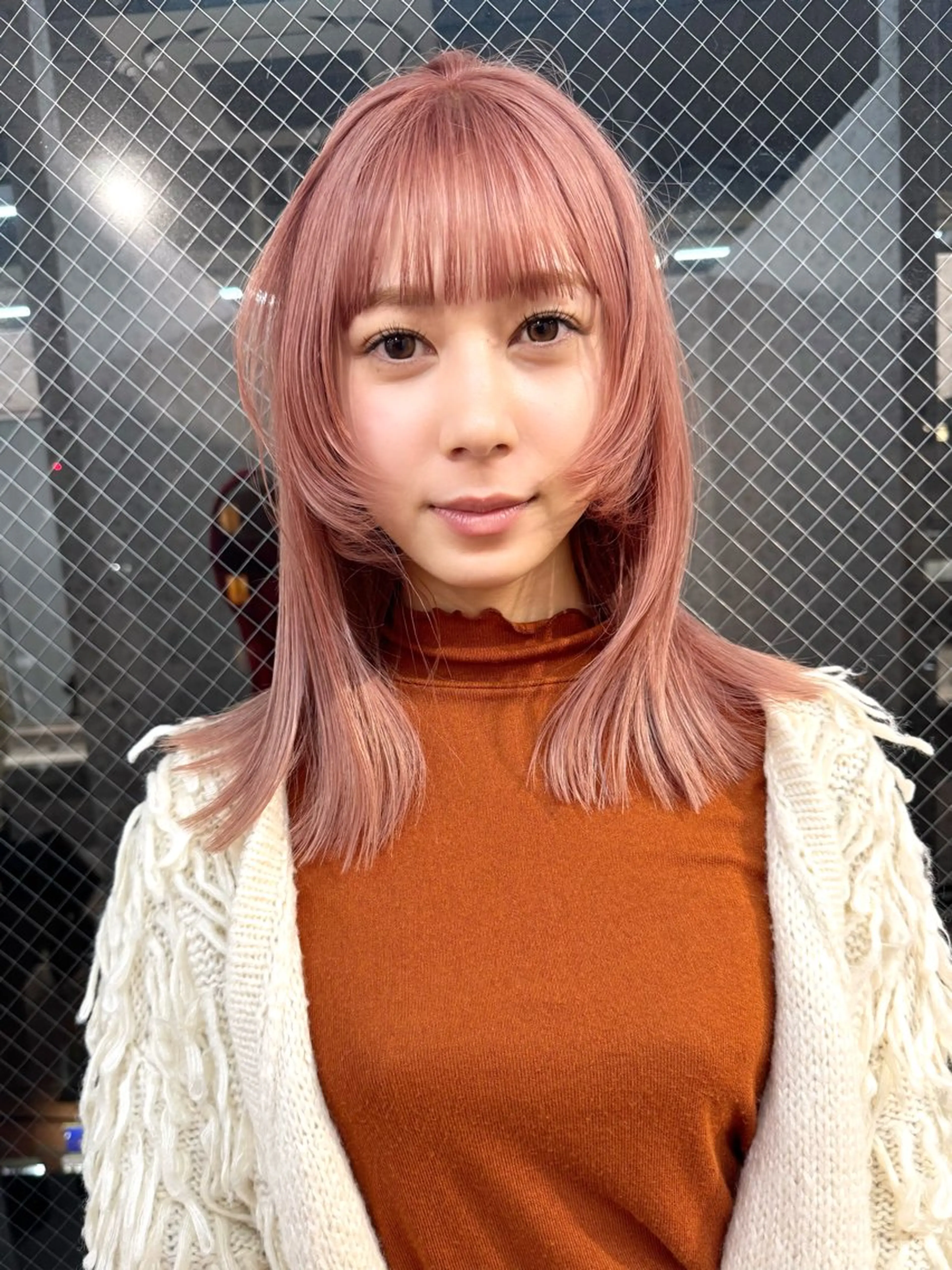 ミディアム カラー ヘアアレンジ ベージュカラー ブリーチ ケアブリーチ ダブルカラー ハイライトカラー lani 天神大名/ブリーチのヘアスタイル
