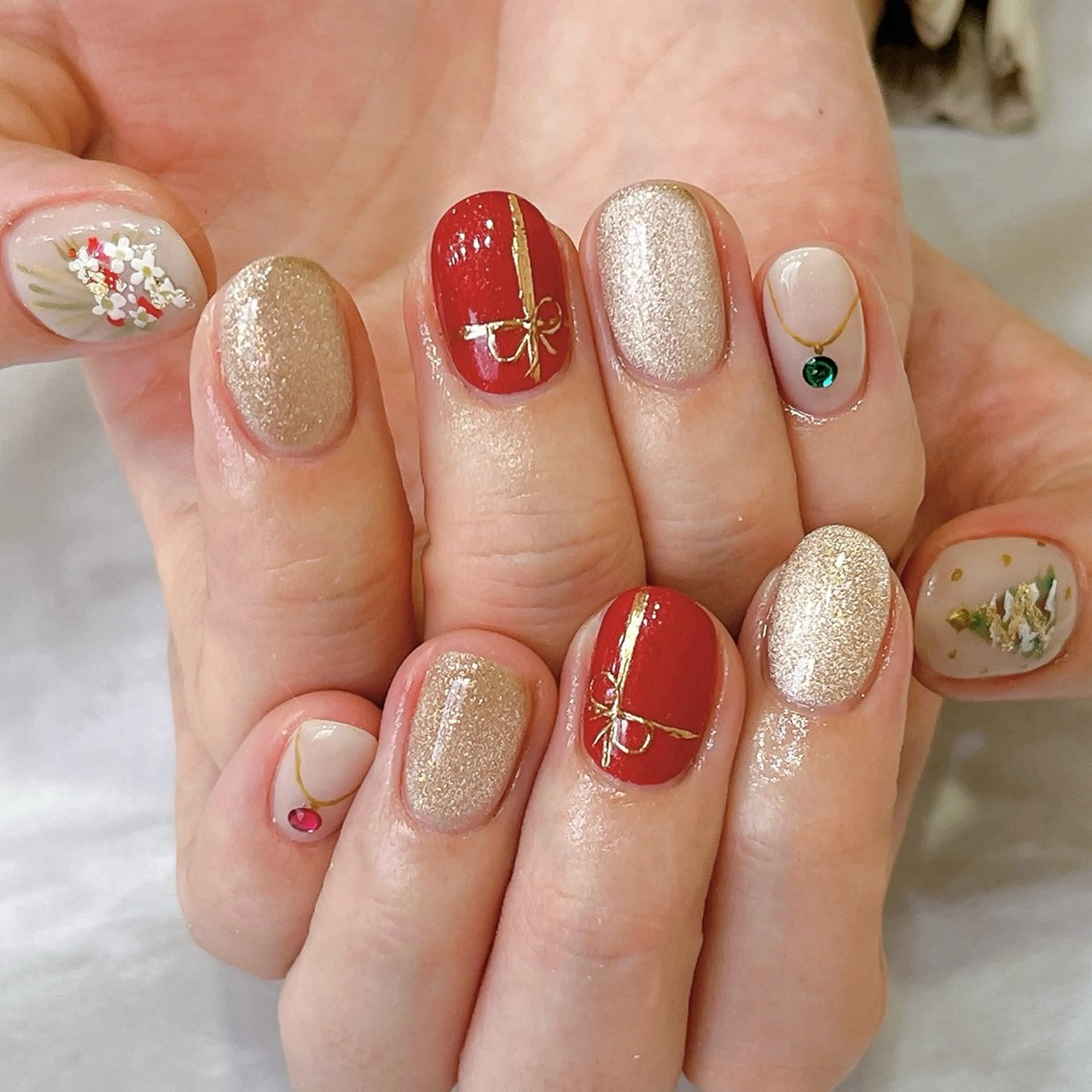 ネイル 冬ネイル クリスマス Ellenail名古屋所属・伊藤 愛のネイルデザイン