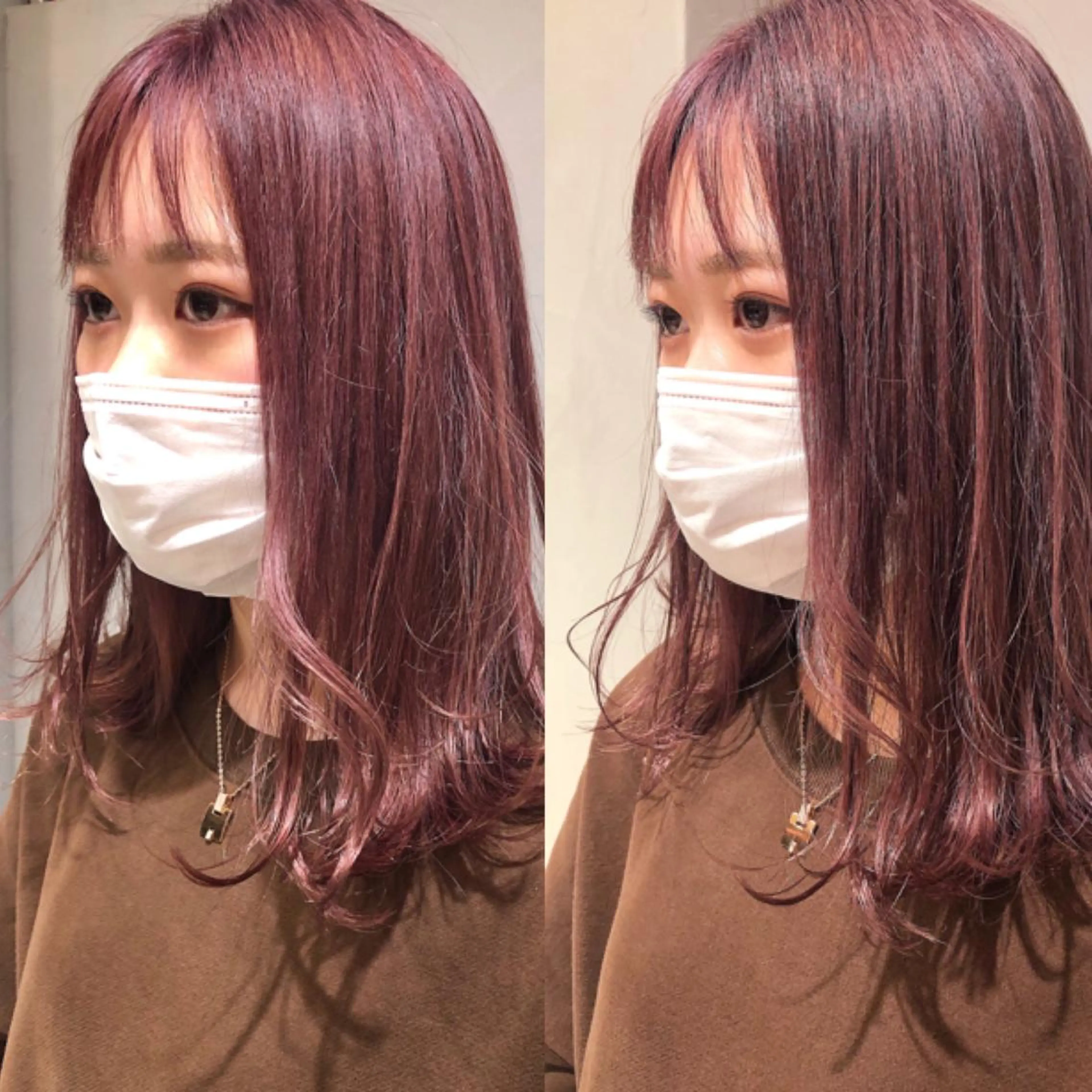 セミロング 圧倒的透明感カラー nana🦕のヘアスタイル