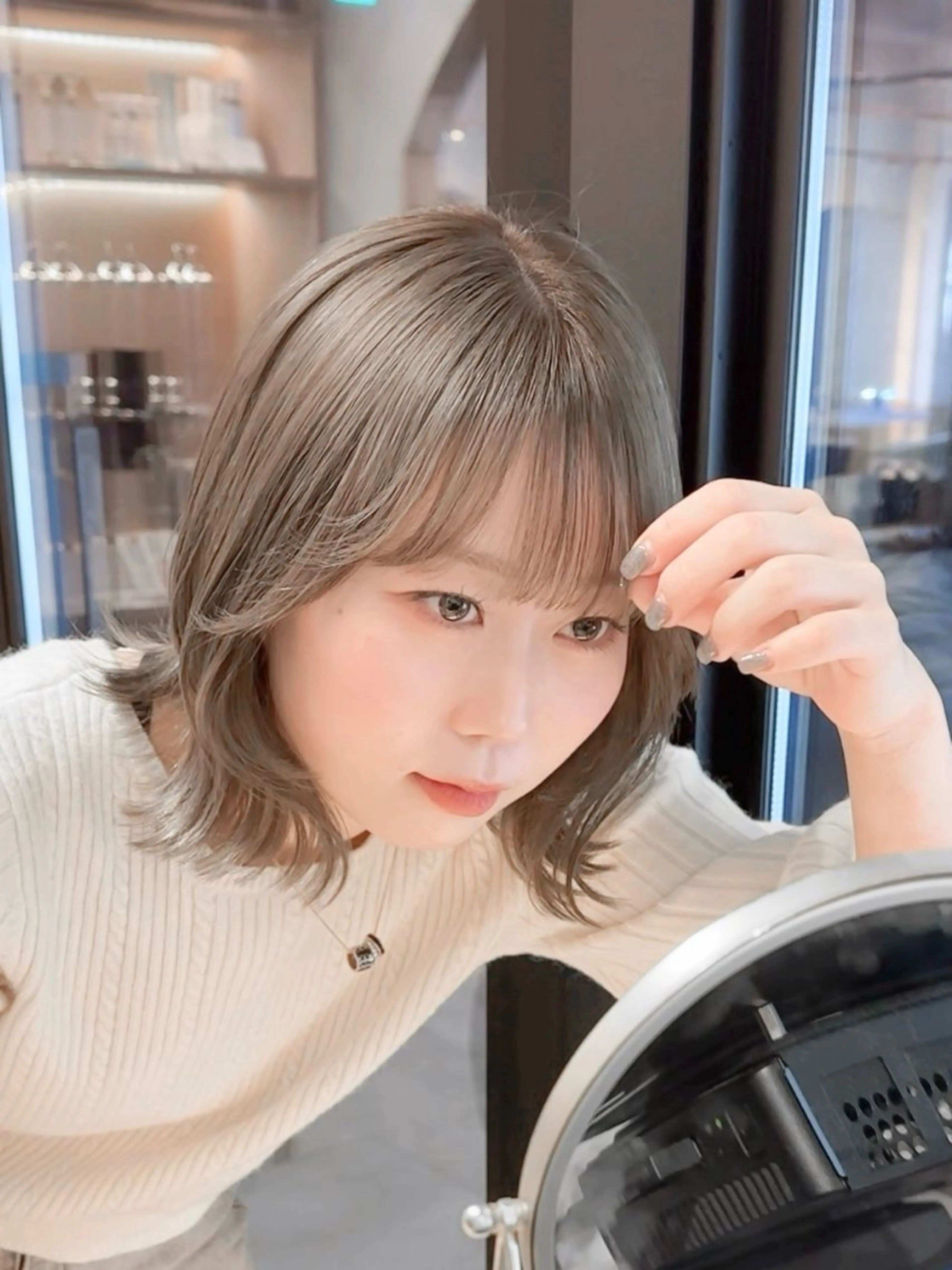 ミディアム 縮毛矯正/韓国ヘア /レイヤー🎀ミズキのヘアスタイル