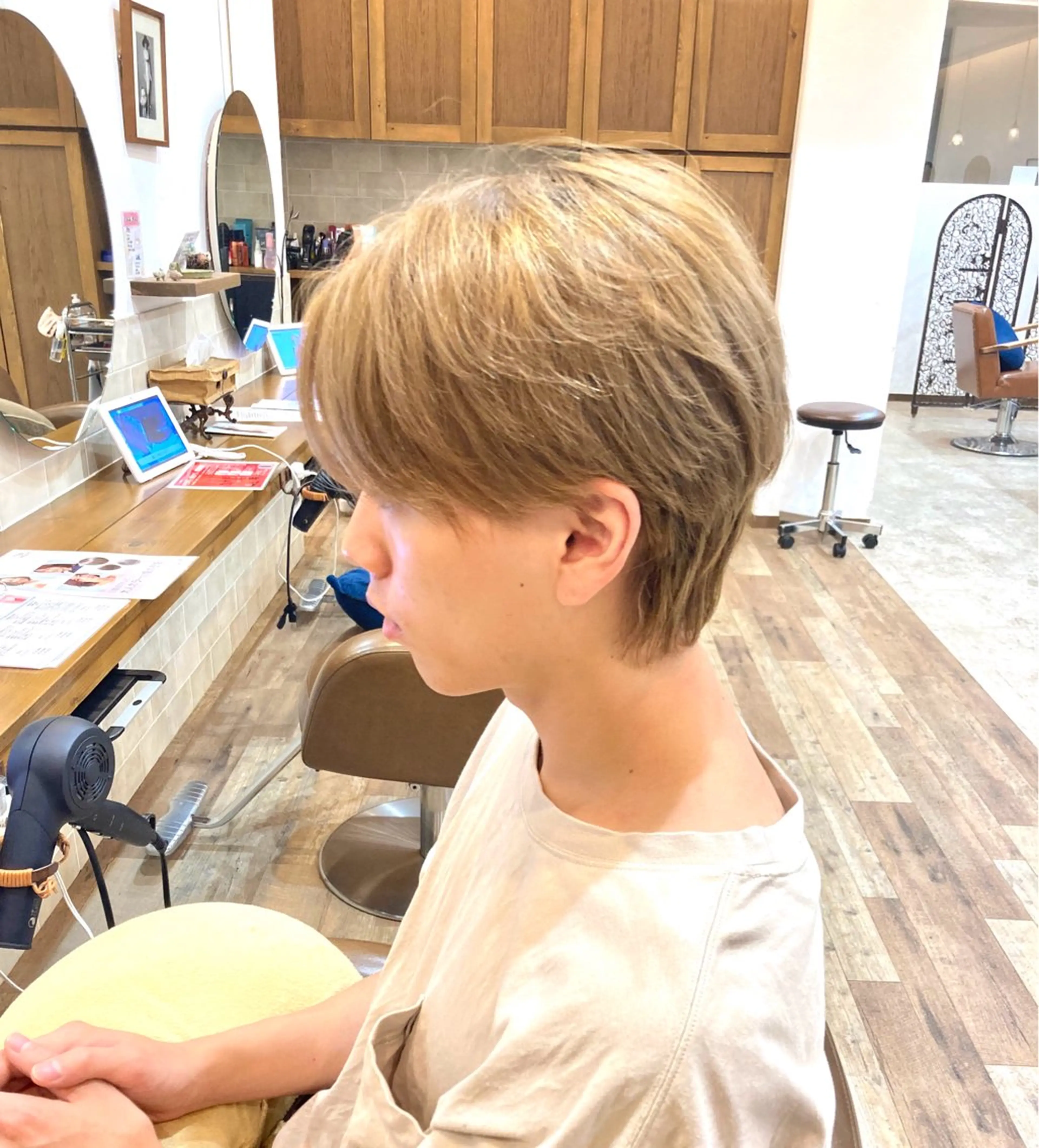 ミディアム カラー メンズ カット特化型 美容師/栗本のヘアスタイル