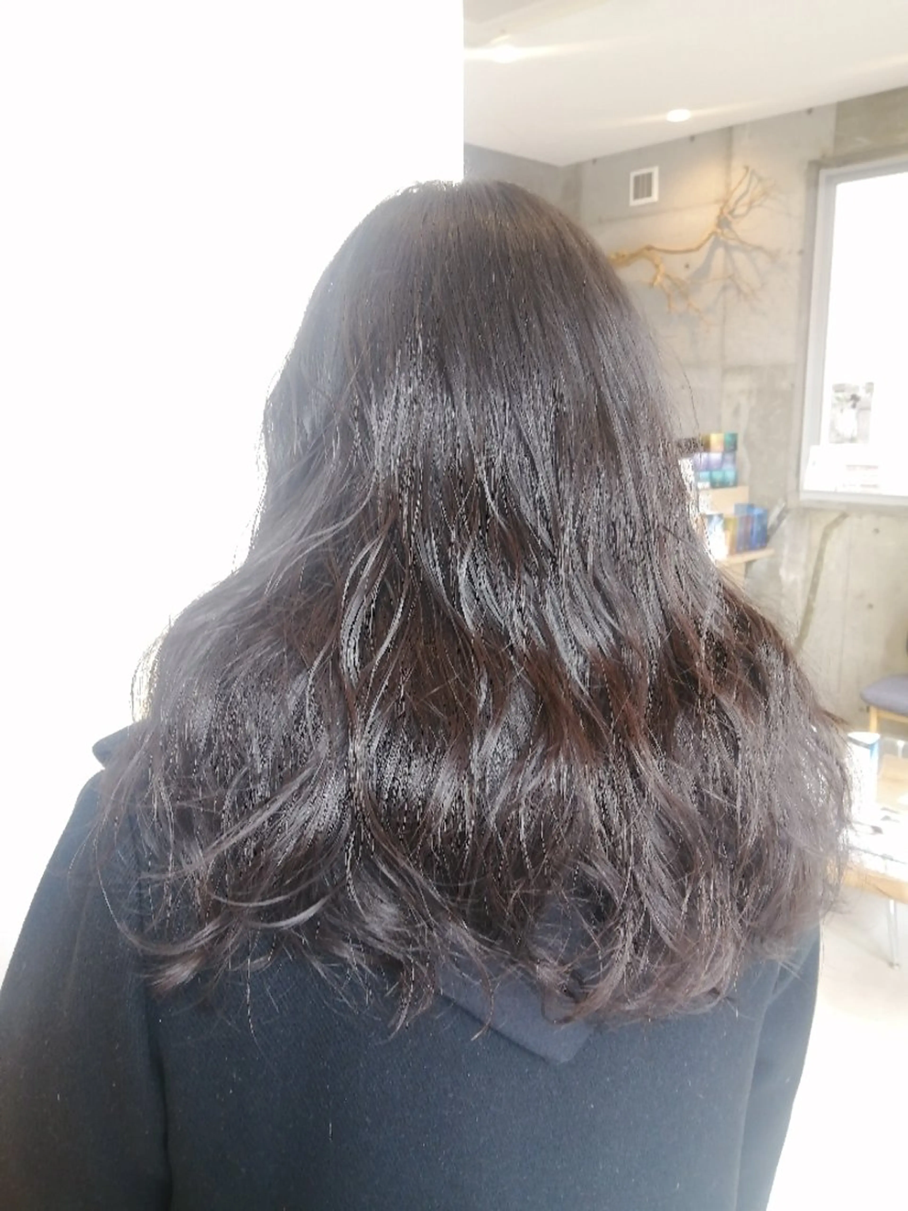 ロング カット パーマ 藤原仁美/レイヤー /透明感カラーのヘアスタイル