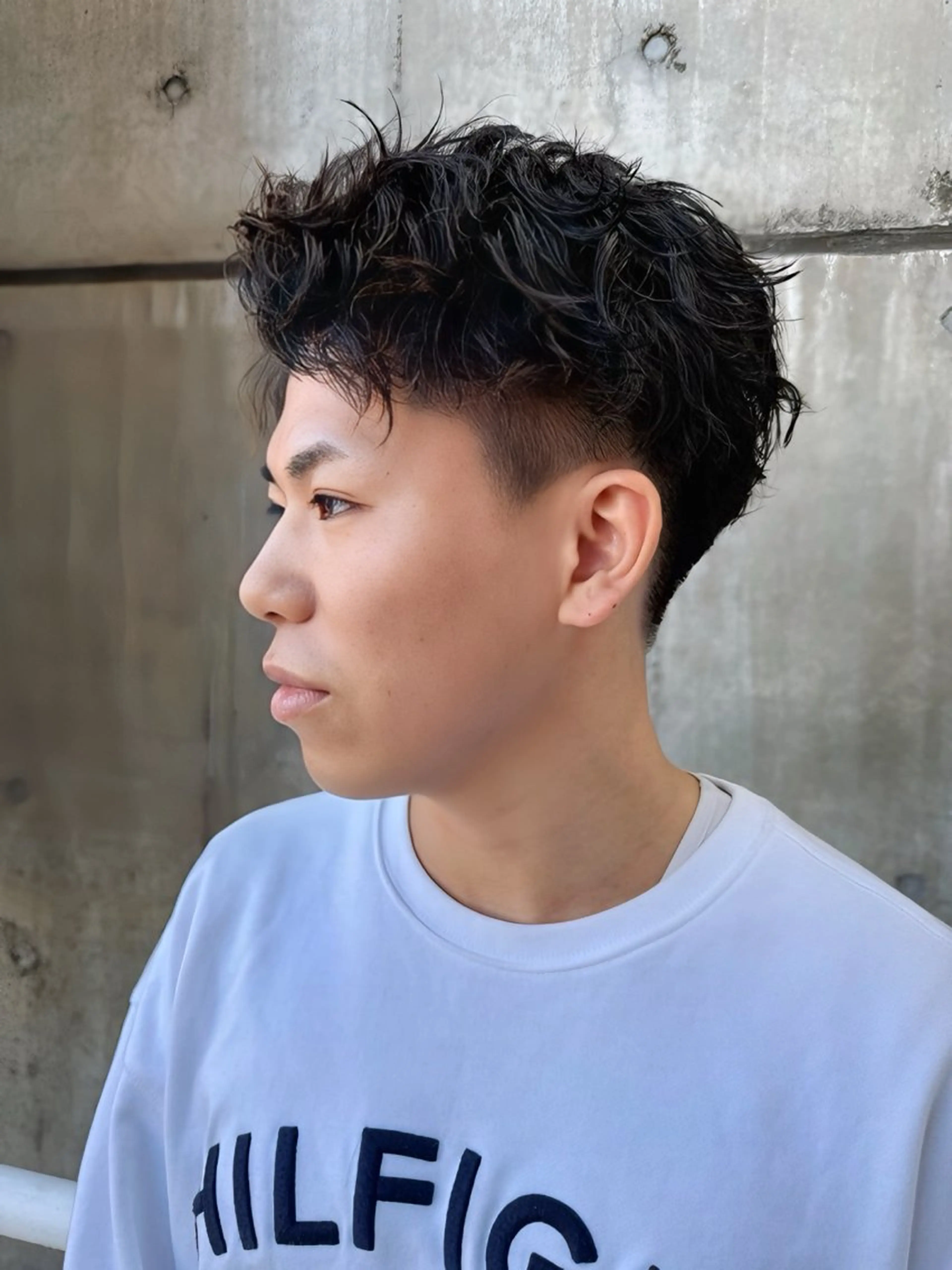 ショート メンズ カット パーマ イーストハムネオ高木 亮人🌿のヘアスタイル