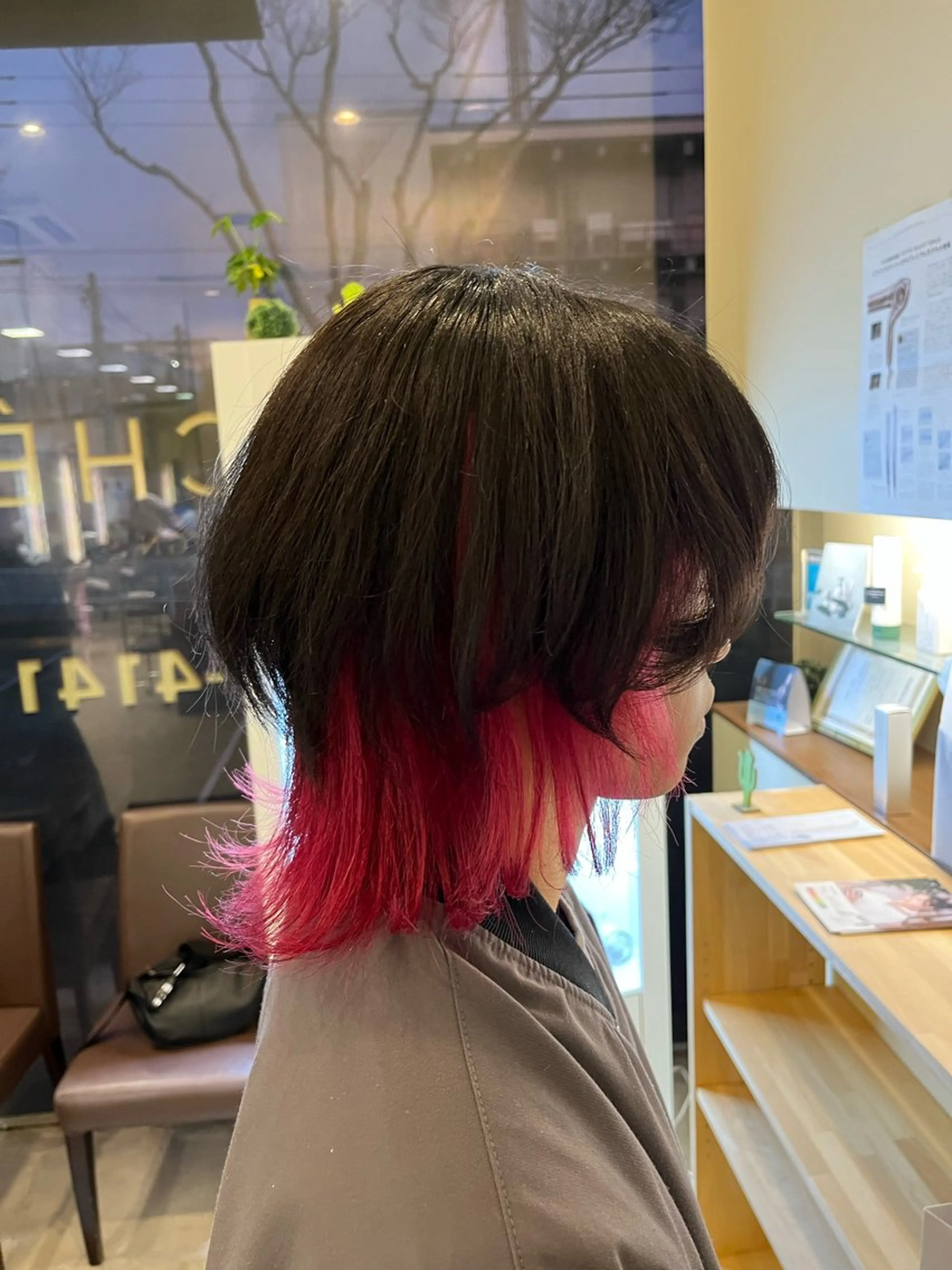 セミロング カラー メンズ メンズブリーチ メンズインナーカラー メンズウルフカット ブリーチ インナーカラー カット ヘアカラー 北川 寛之◆メンズパーマ◆のヘアスタイル