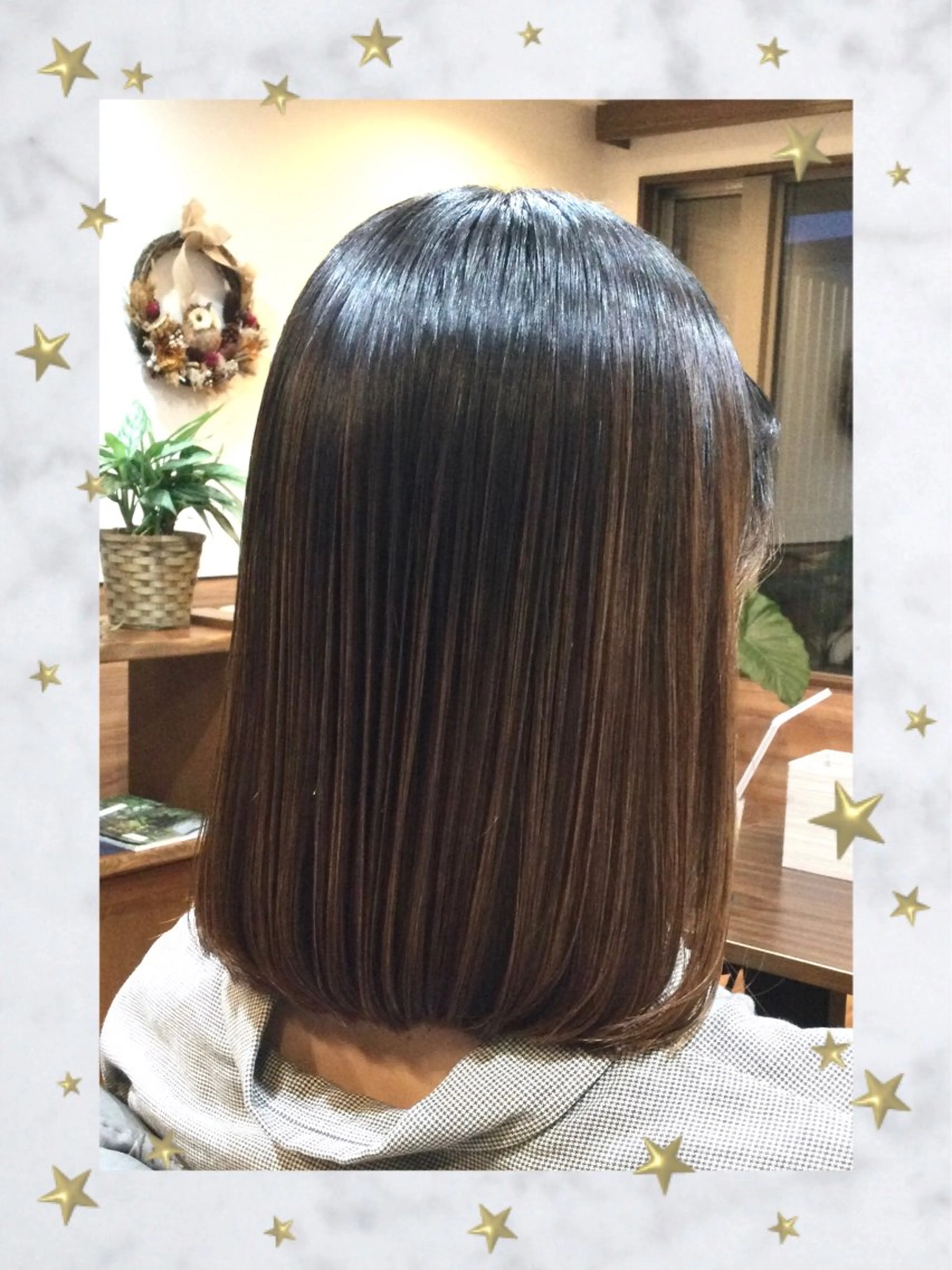 ミディアム カラー トリートメント カット ヘアカラー Annon プライベートサロンのヘアスタイル