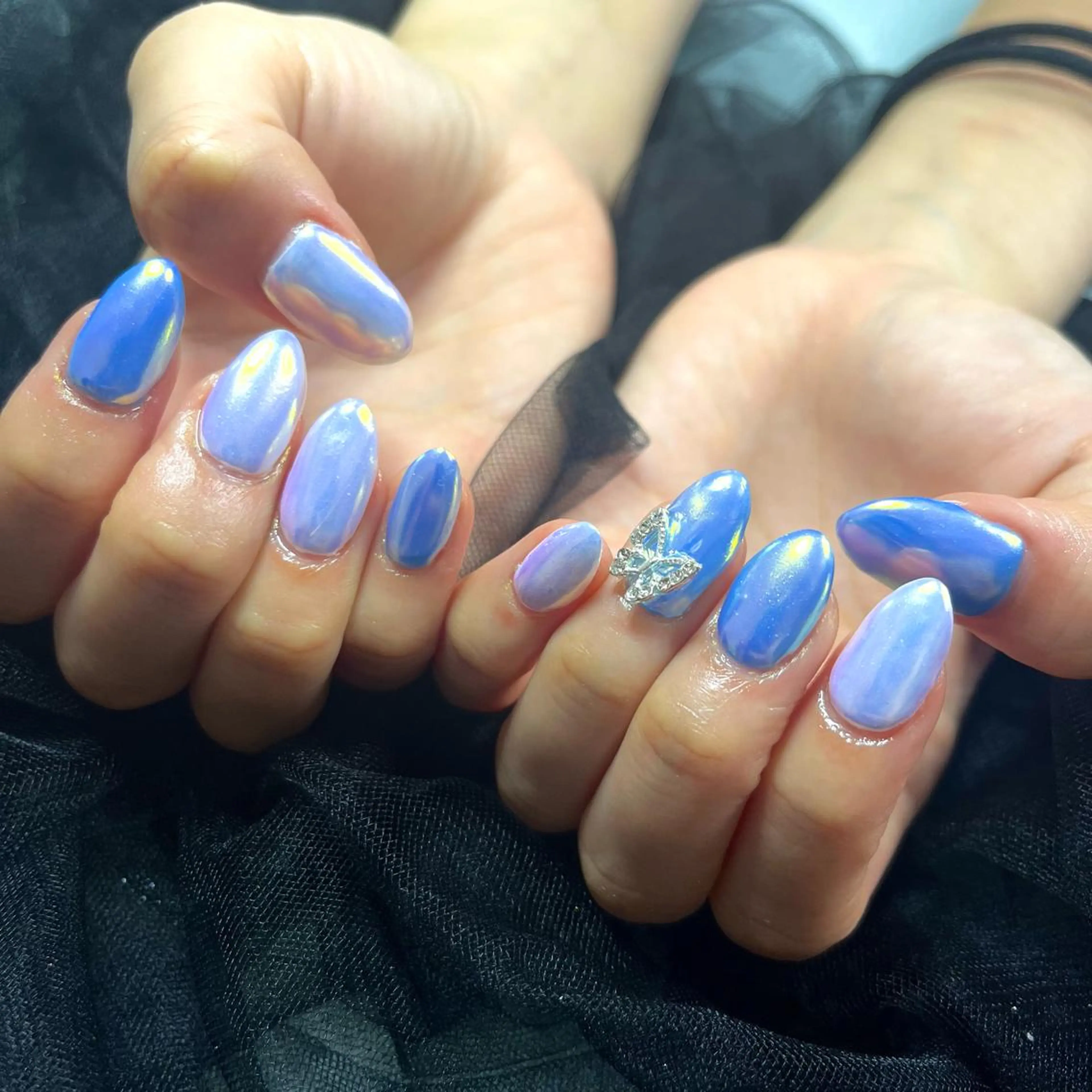 【Hand】パウダーネイル(オフ無)の写真