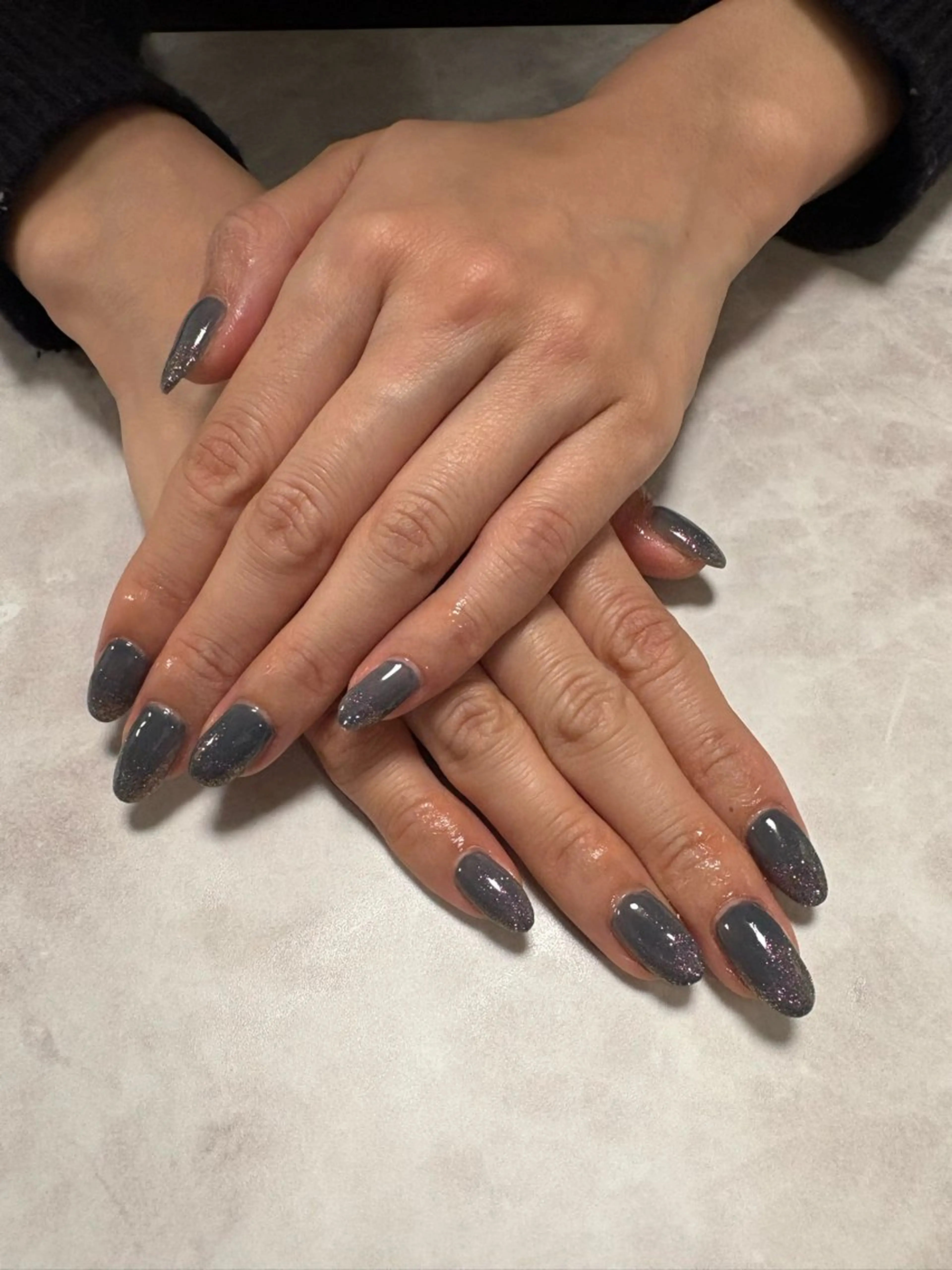 ネイル ブルー ラメ(グリッター) ピンク ハンドネイル N.nail所属・natsuki natsuのネイルデザイン