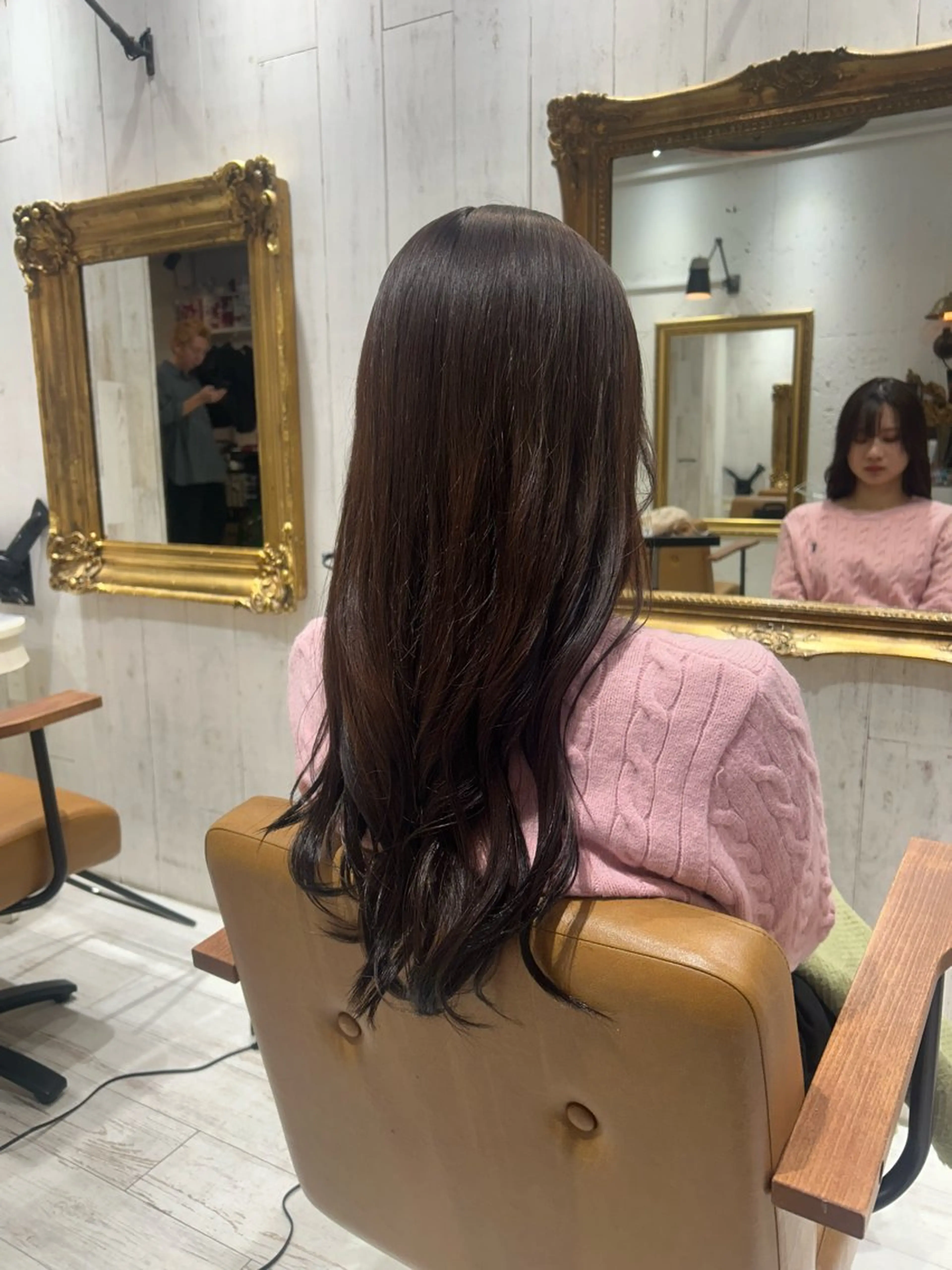 ロング カラー ブラウンカラー ヘアカラー re view 日和のヘアスタイル