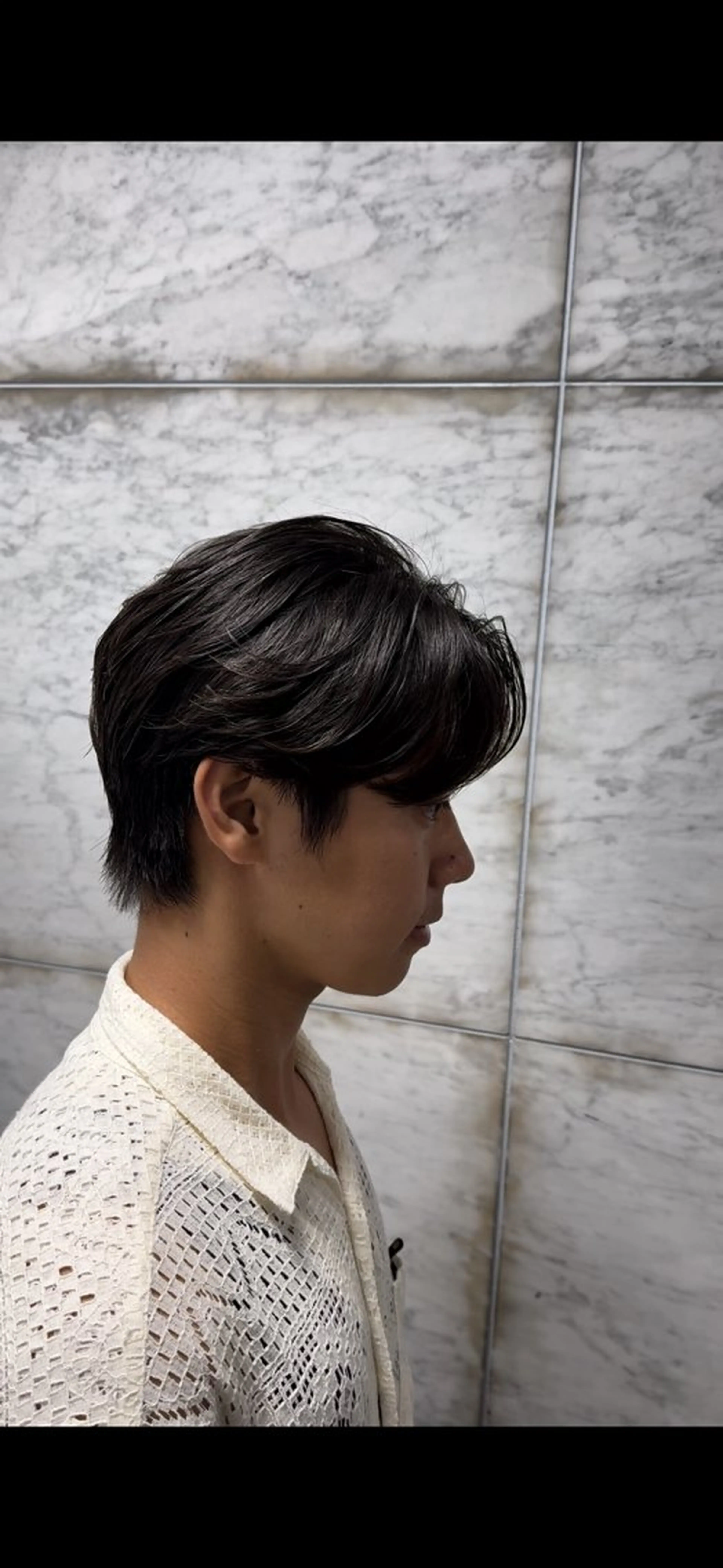 パーマ メンズ センターパート メンズハイライト カルマパーマ マッシュウルフ メンズメッシュ カット パーマ パーマ／京都駅 ／メンズ/藤井　翔のヘアスタイル