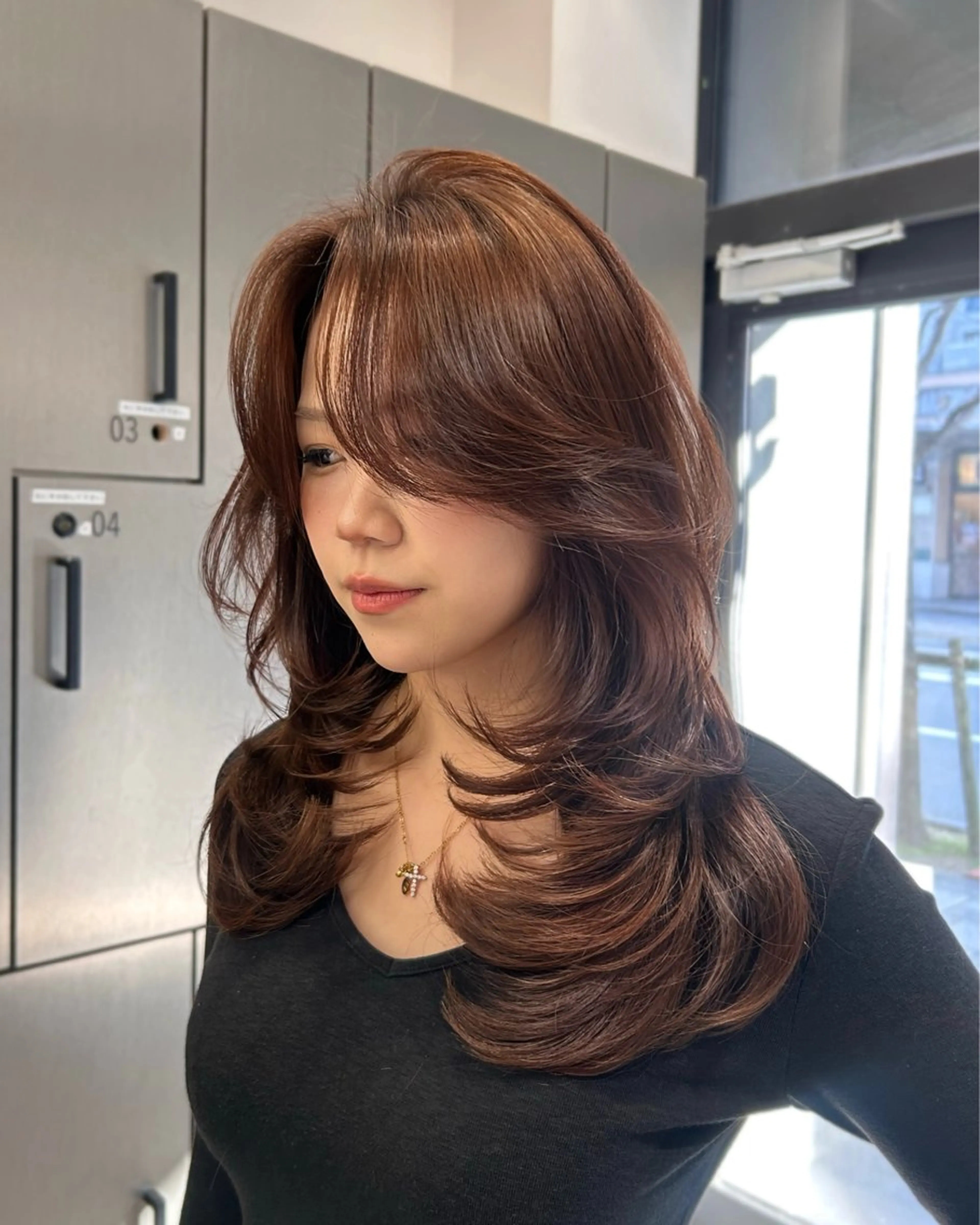 ロング レイヤーカット カット ヘアカラー トリートメント 大人レイヤー/艶美髪 🇺🇸TOMONAのヘアスタイル