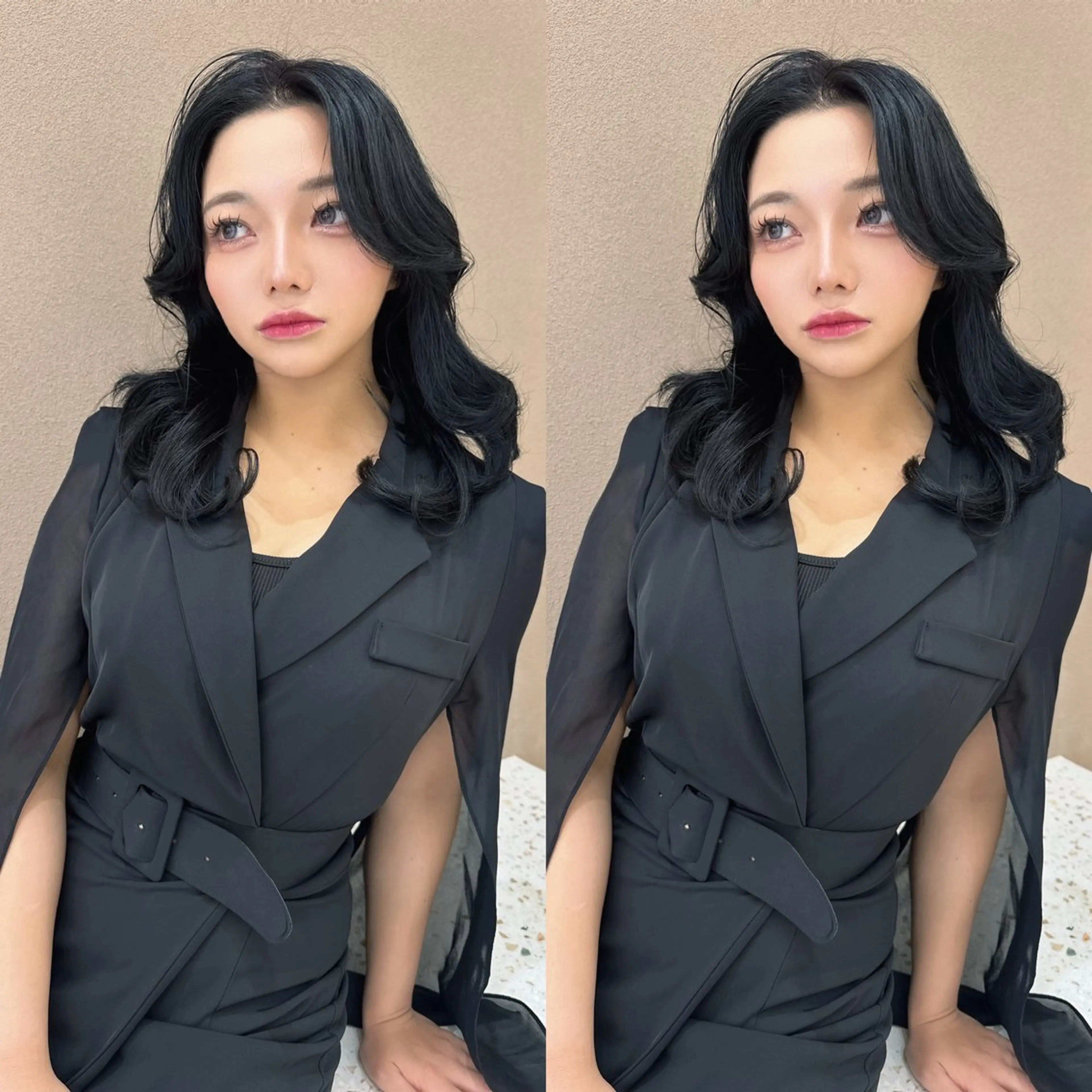 ロング カット ヘアカラー MASHU韓国ヘア/ レイヤー/透明感カラのヘアスタイル