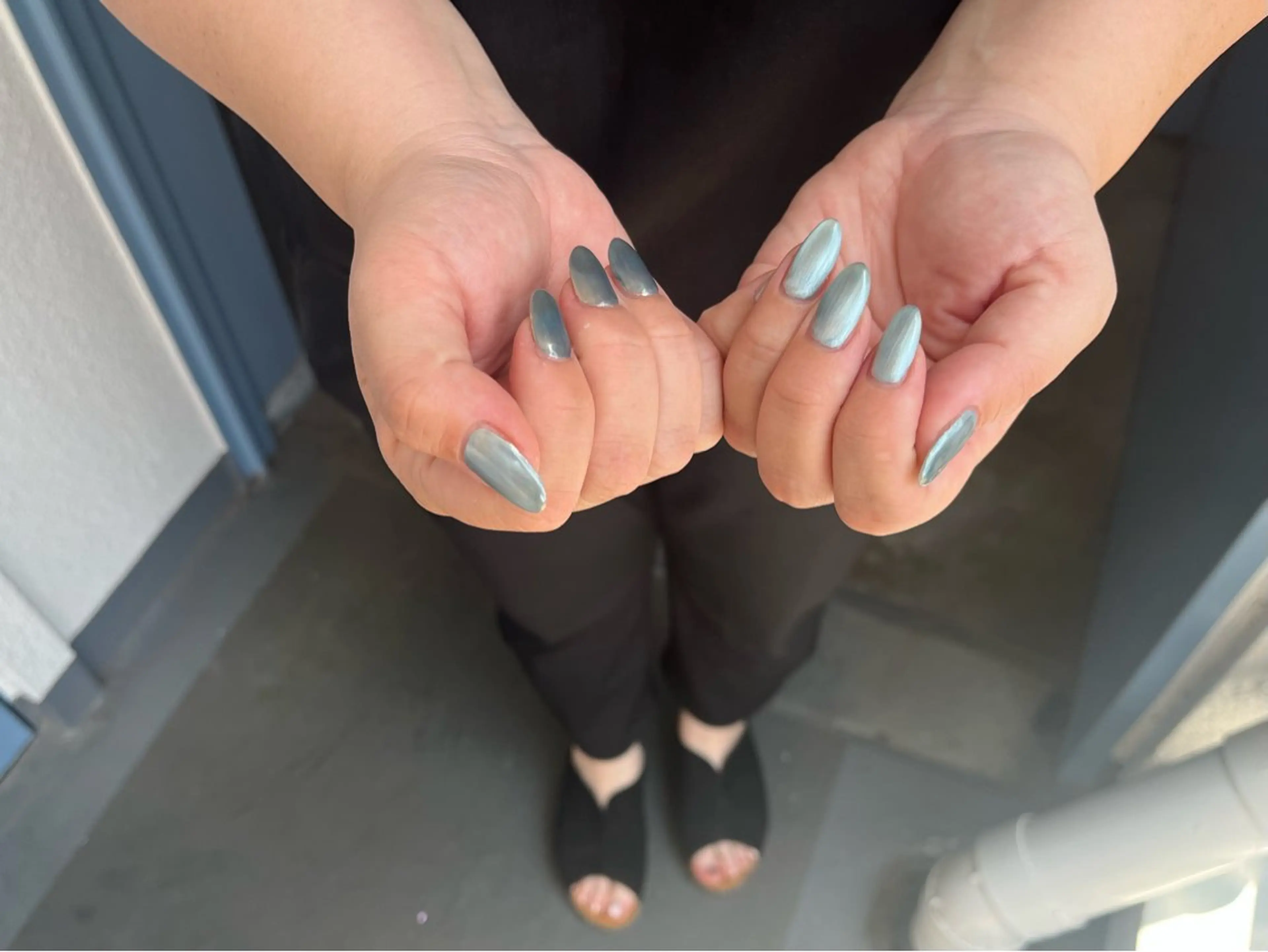 ネイル オーロラネイル フットネイル フレンチネイル ジェルネイル マグネットネイル kiki nail たまプラーザのネイルデザイン