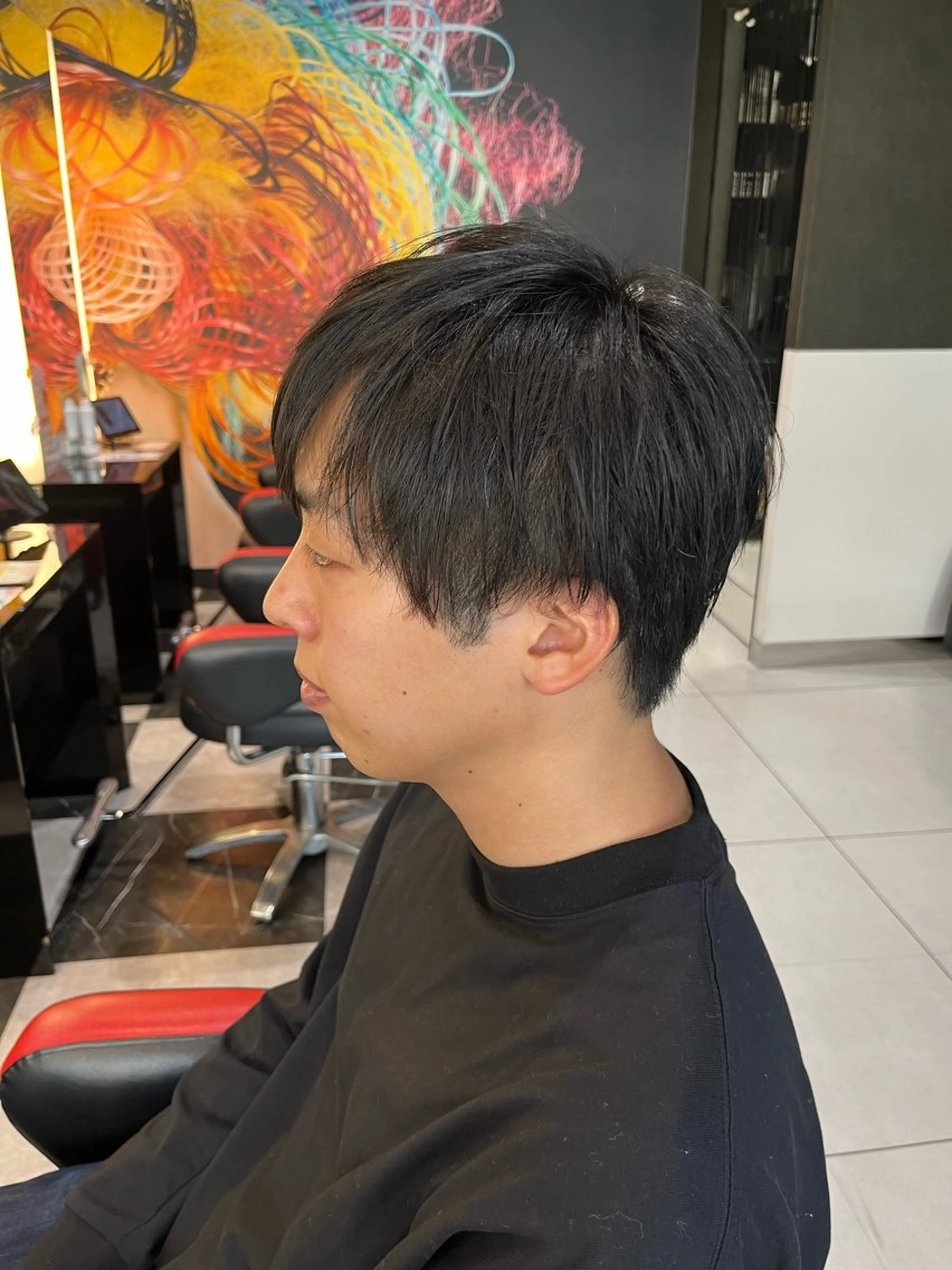 メンズ カット ボブパーマ/レイヤー カット/KINAMIのヘアスタイル