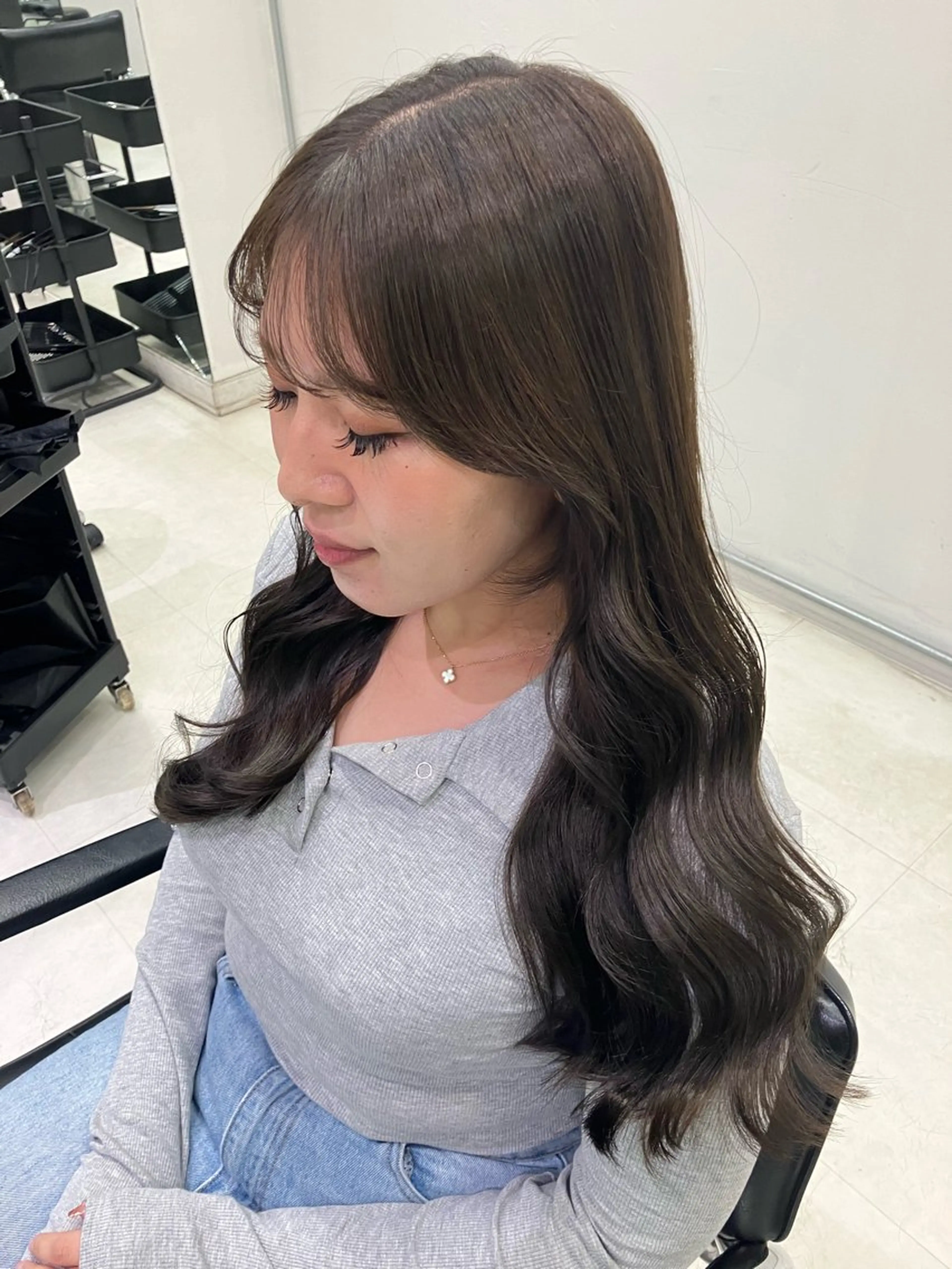 ロング カラー カット ヘアカラー トリートメント GO TODAY SHAIRE SALON原宿vita店舗所属・🩷完全マンツーマン 💖ASAHIのヘアスタイル