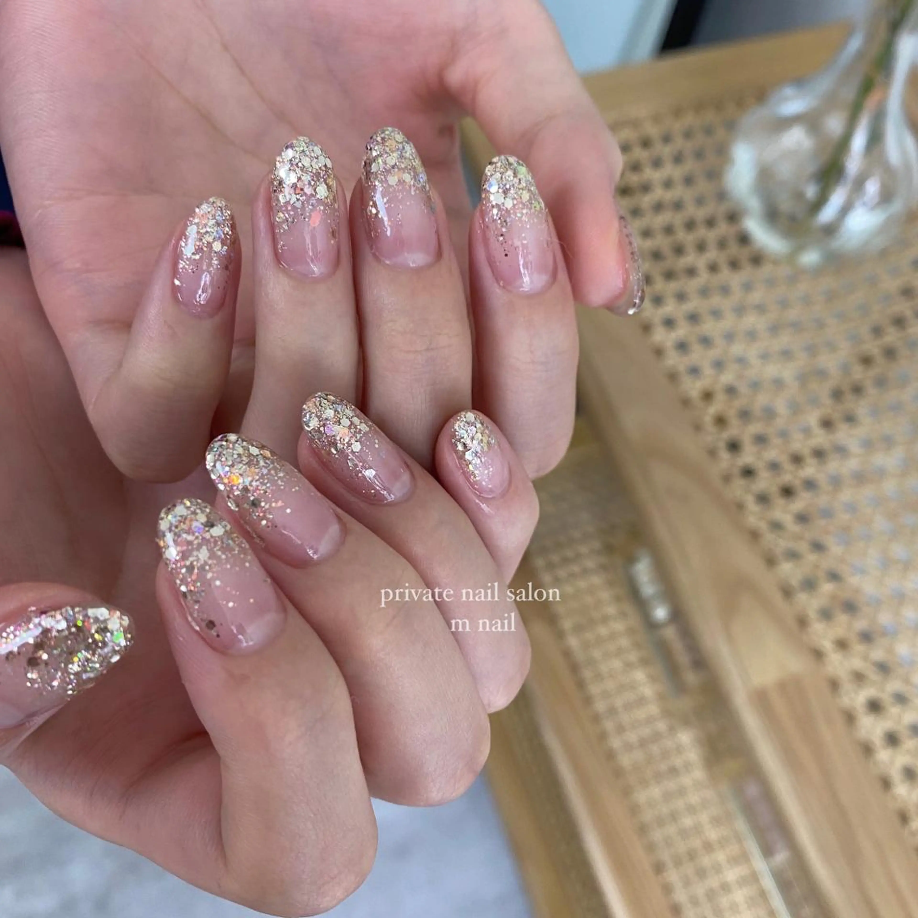 【オフなし】ラメorカラーグラデーション フレンチ✨パラジェルの写真