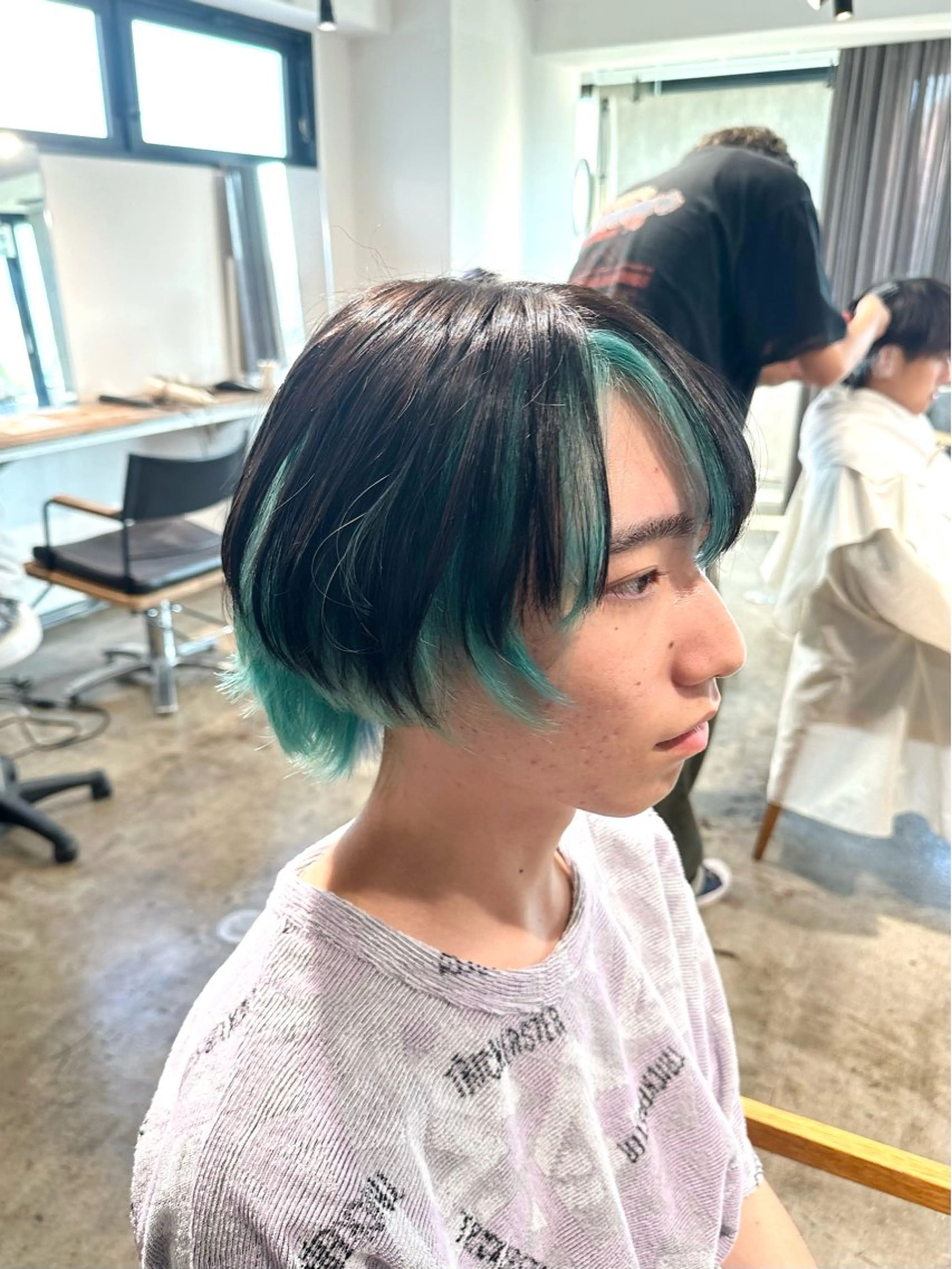 カラー メンズ メンズブリーチ メンズハイトーン メンズパーマ ブリーチ ブルーカラー カット ヘアカラー トリートメント 骨格補正施術/メンズ 専門美容師/YUYAのヘアスタイル