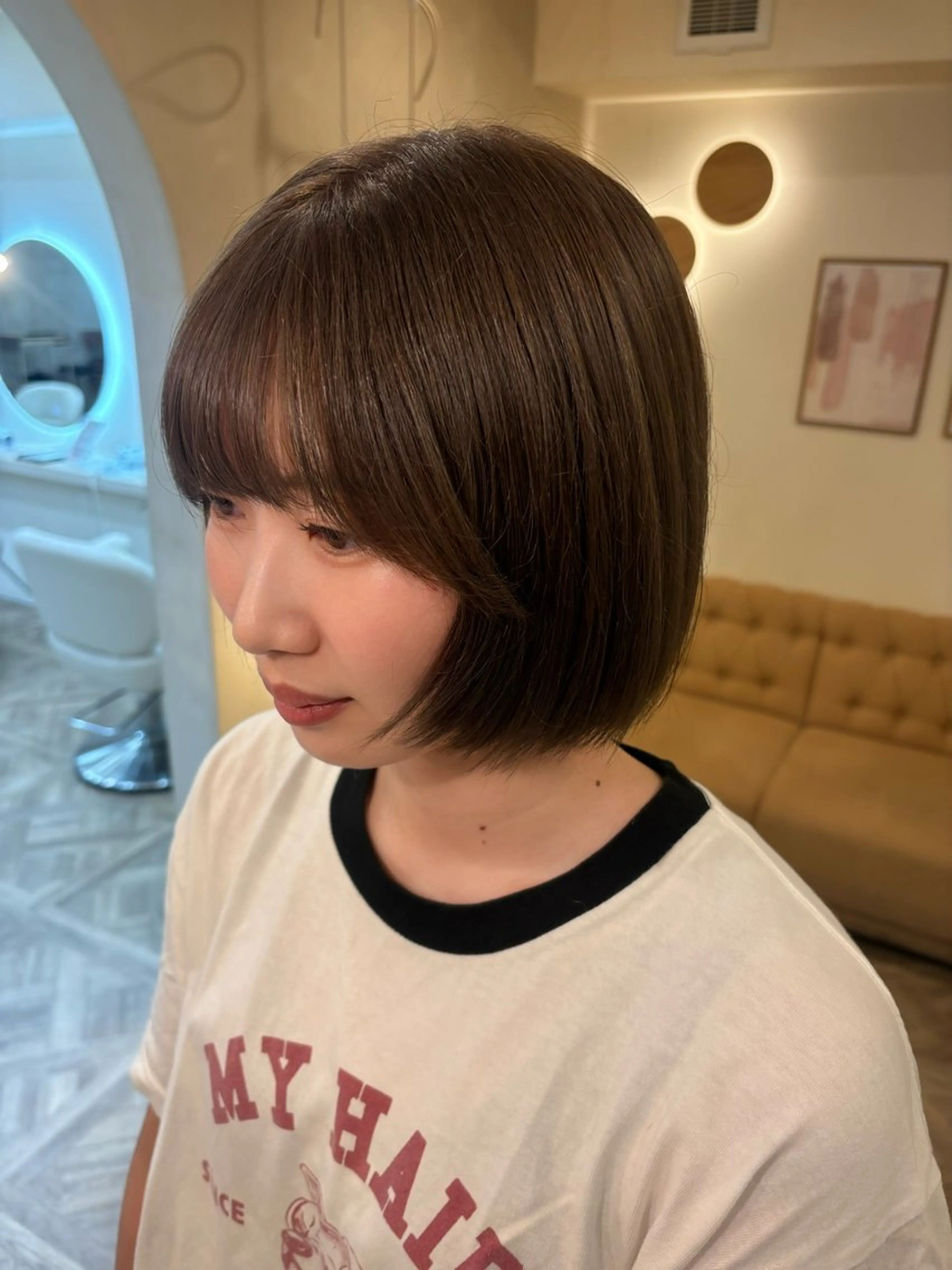 【✨平日限定価格✨】カット＋艶カラー＋オージュアトリートメント🌿の写真