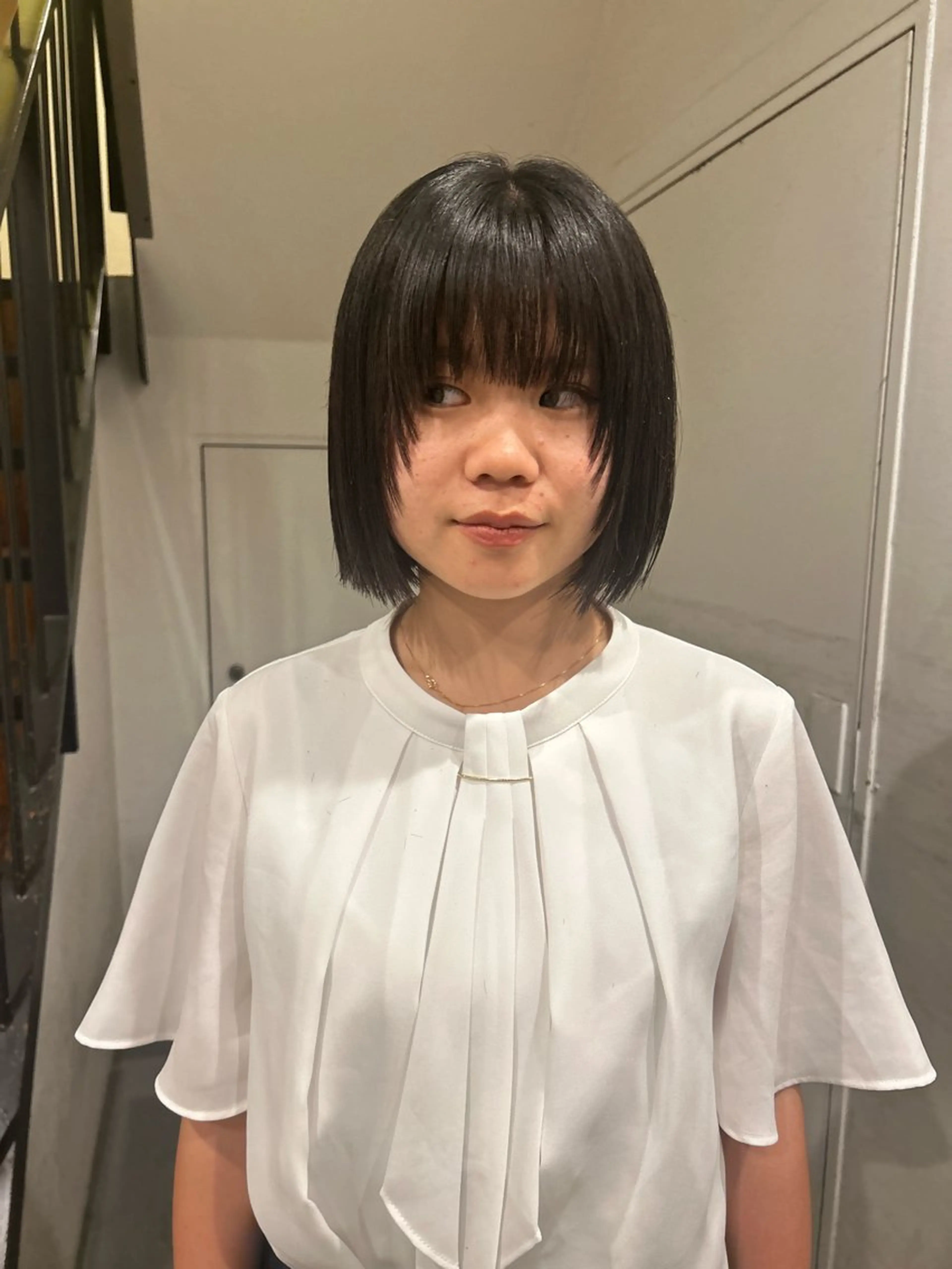 ショート 顔まわりレイヤー レイヤーカット hen所属・心斎橋/レイヤー/ ブリーチ/モエのヘアスタイル