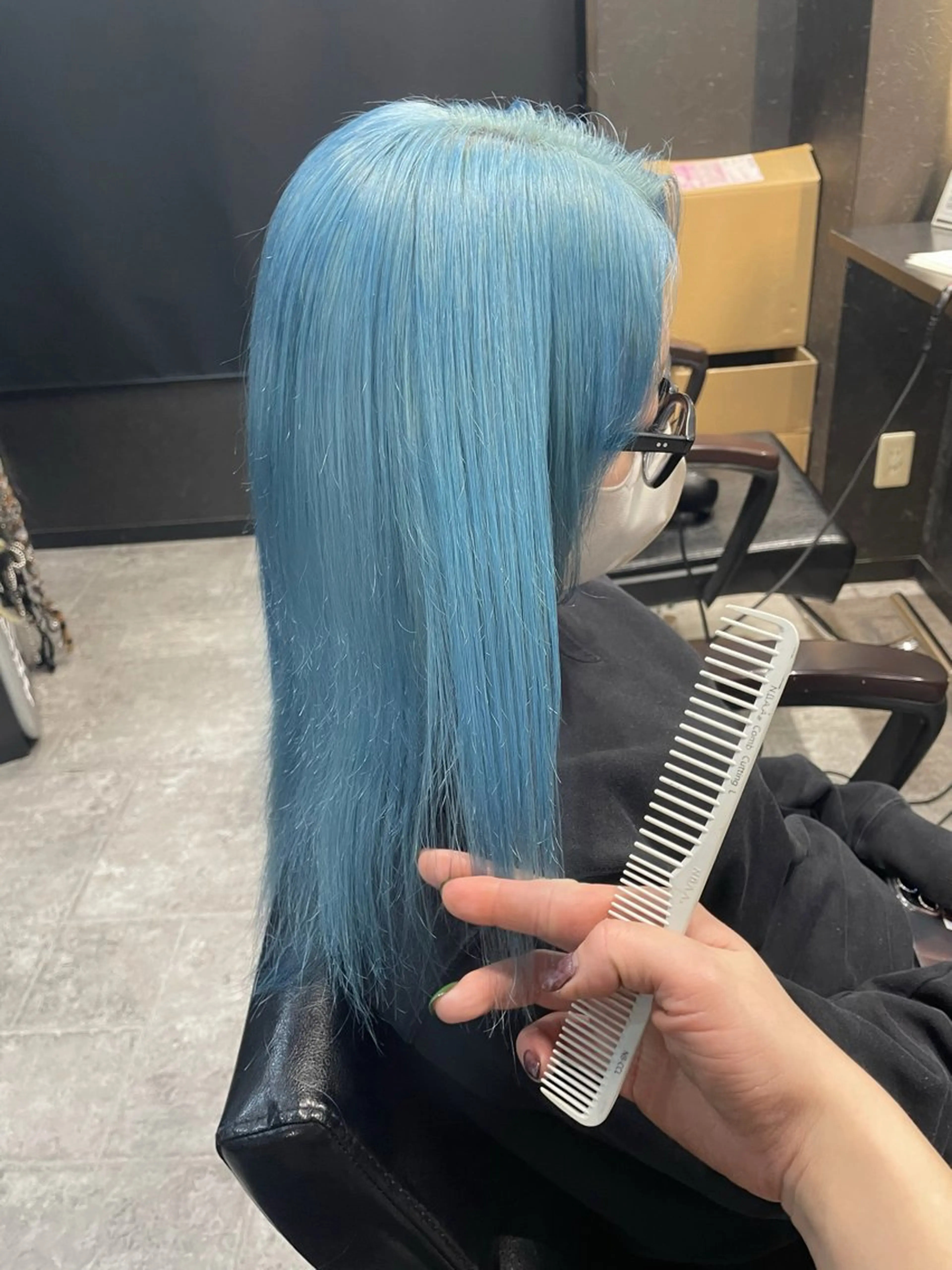 セミロング ヘアカラー トリートメント ハイトーン🫧/エク HANSON🌙のヘアスタイル