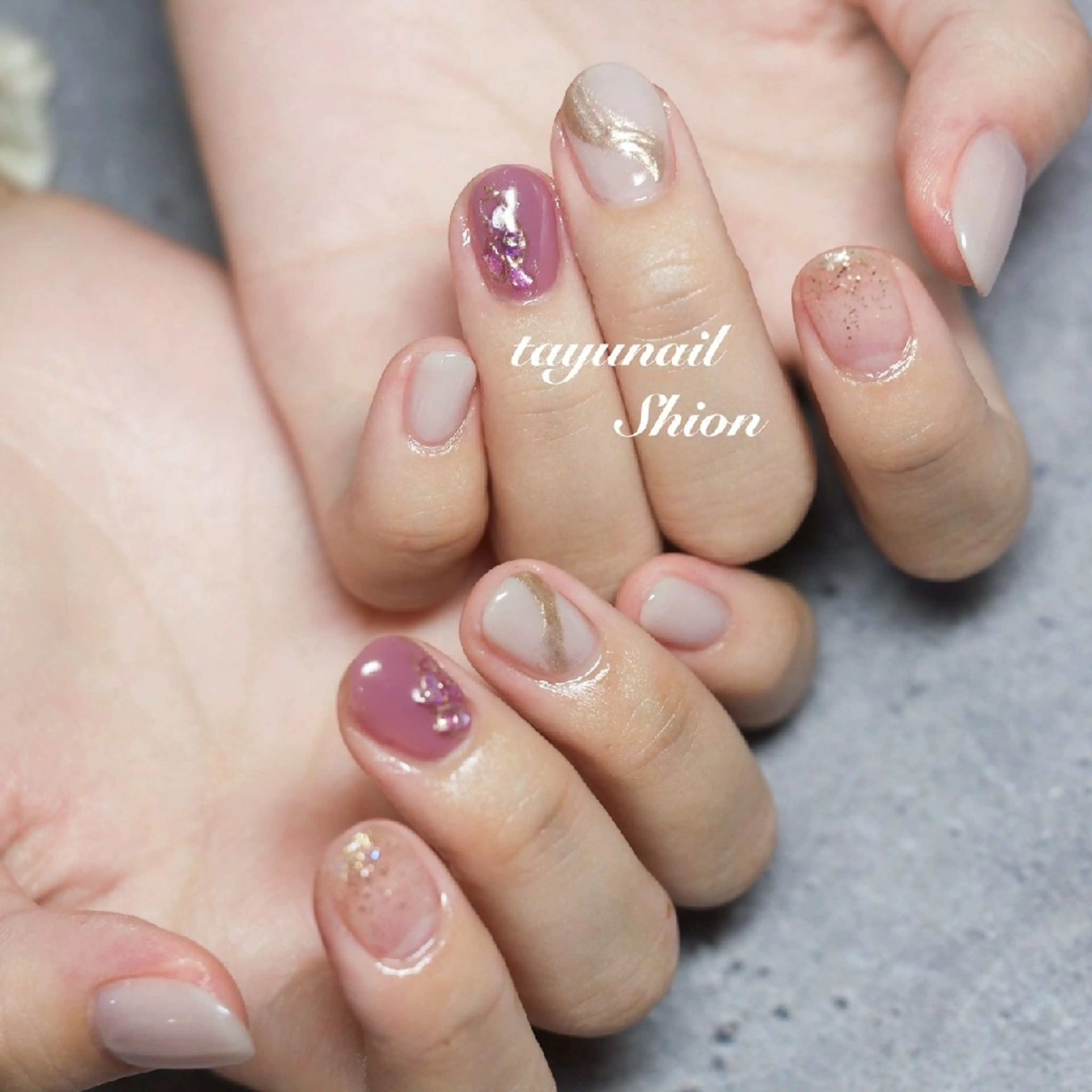 ネイル アートネイル ジェルネイル ミラーネイル ニュアンスネイル パラジェル ネイルサロン・ネイルスクール　たゆnail所属・ネイルサロン 【たゆnail】のネイルデザイン