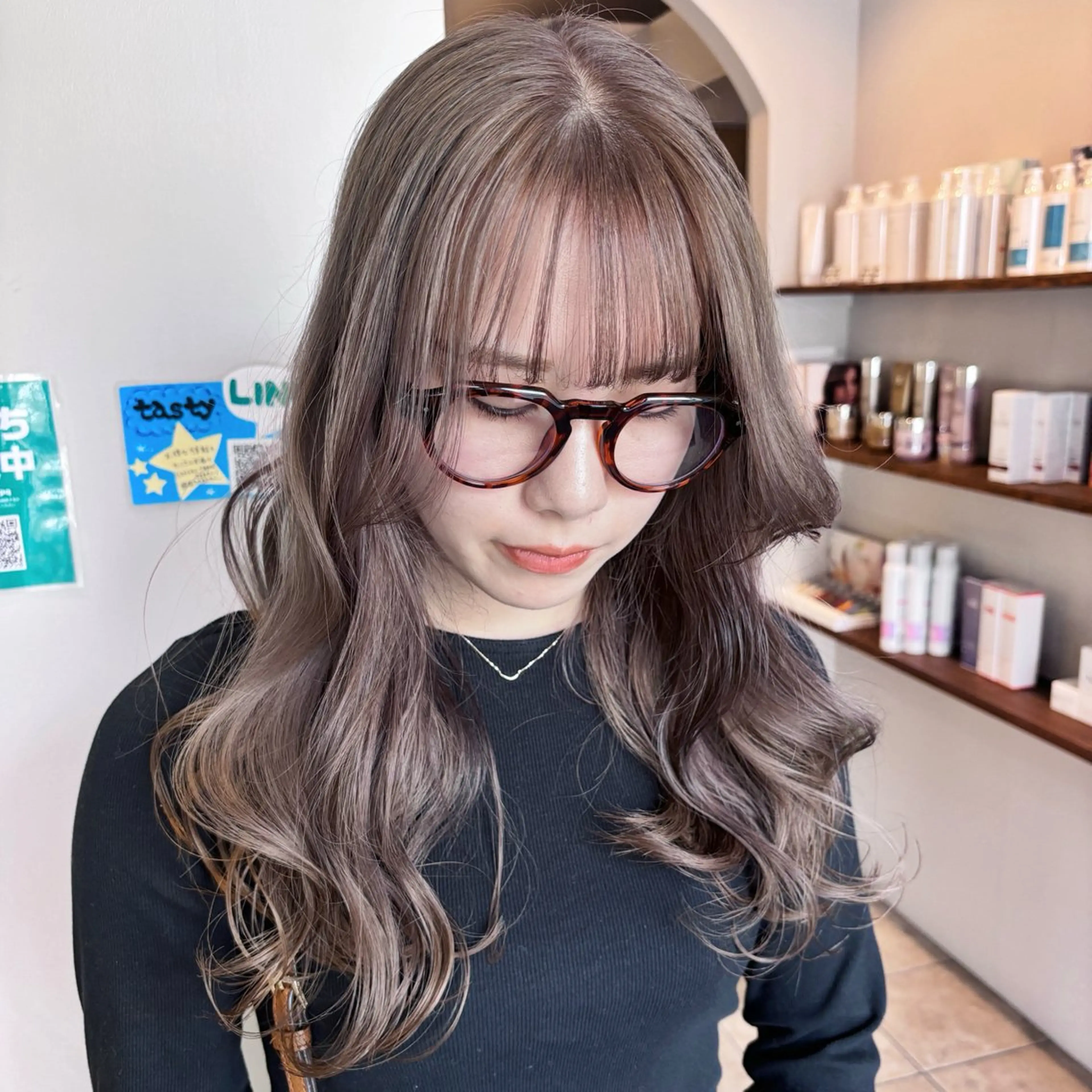 ロング ヘアカラー ミルクティー/ SACHIKAのヘアスタイル