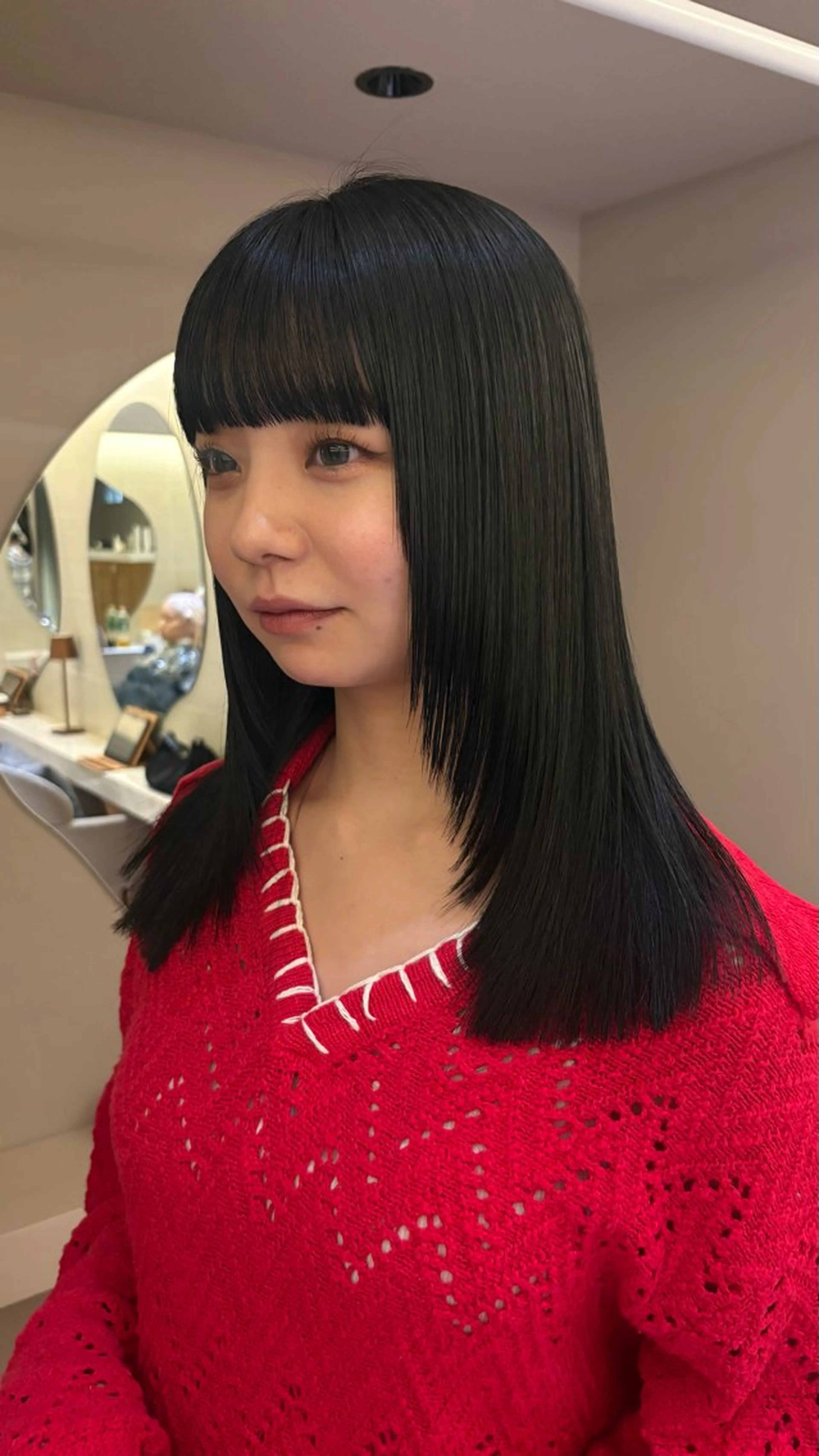 ミディアム 《無料カットモデル / perm》ナミのヘアスタイル