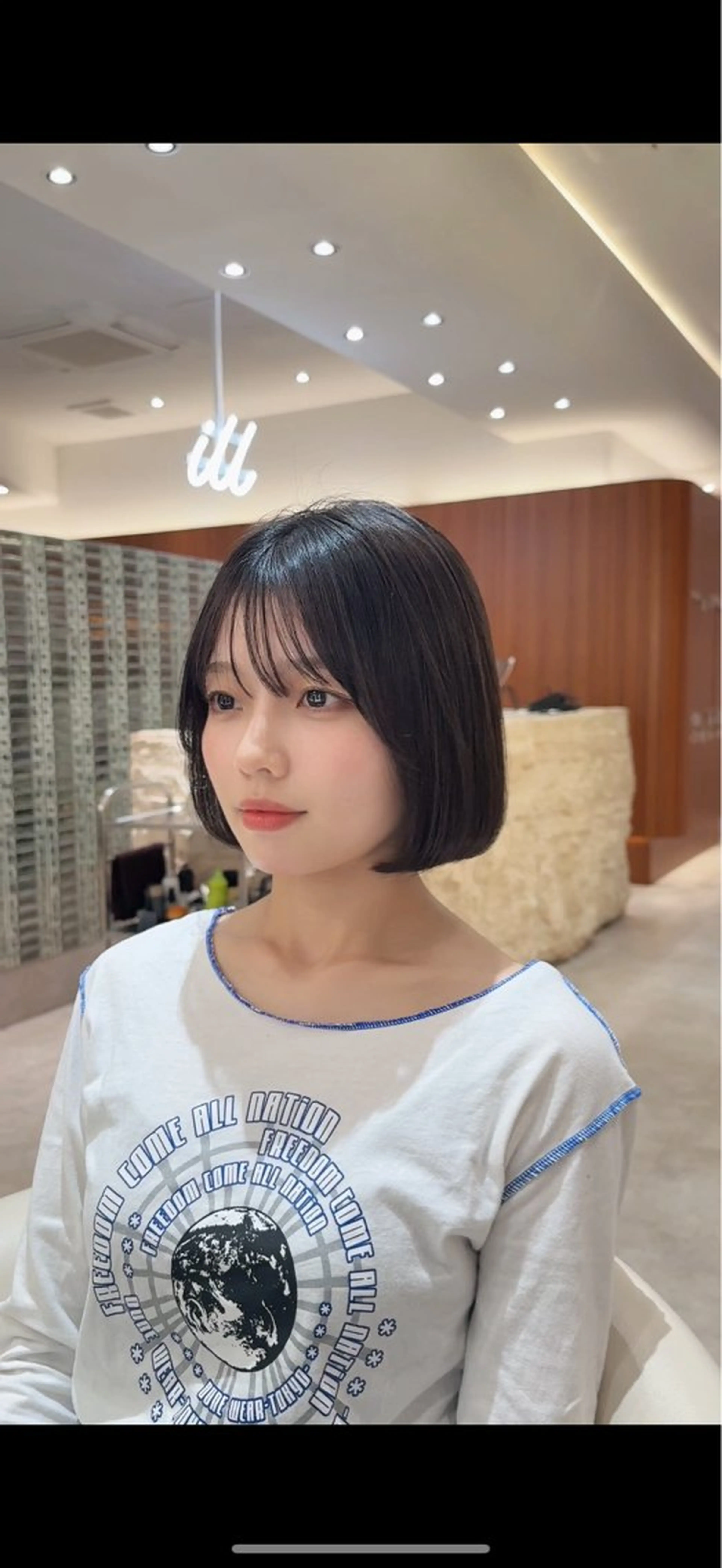 ミディアム カラー 切りっぱなしボブ ショートボブ ボブレイヤー 透明感カラー ボブ カット ヘアカラー トリートメント 田中航平/渋谷ボブ/ レイヤーボブのヘアスタイル