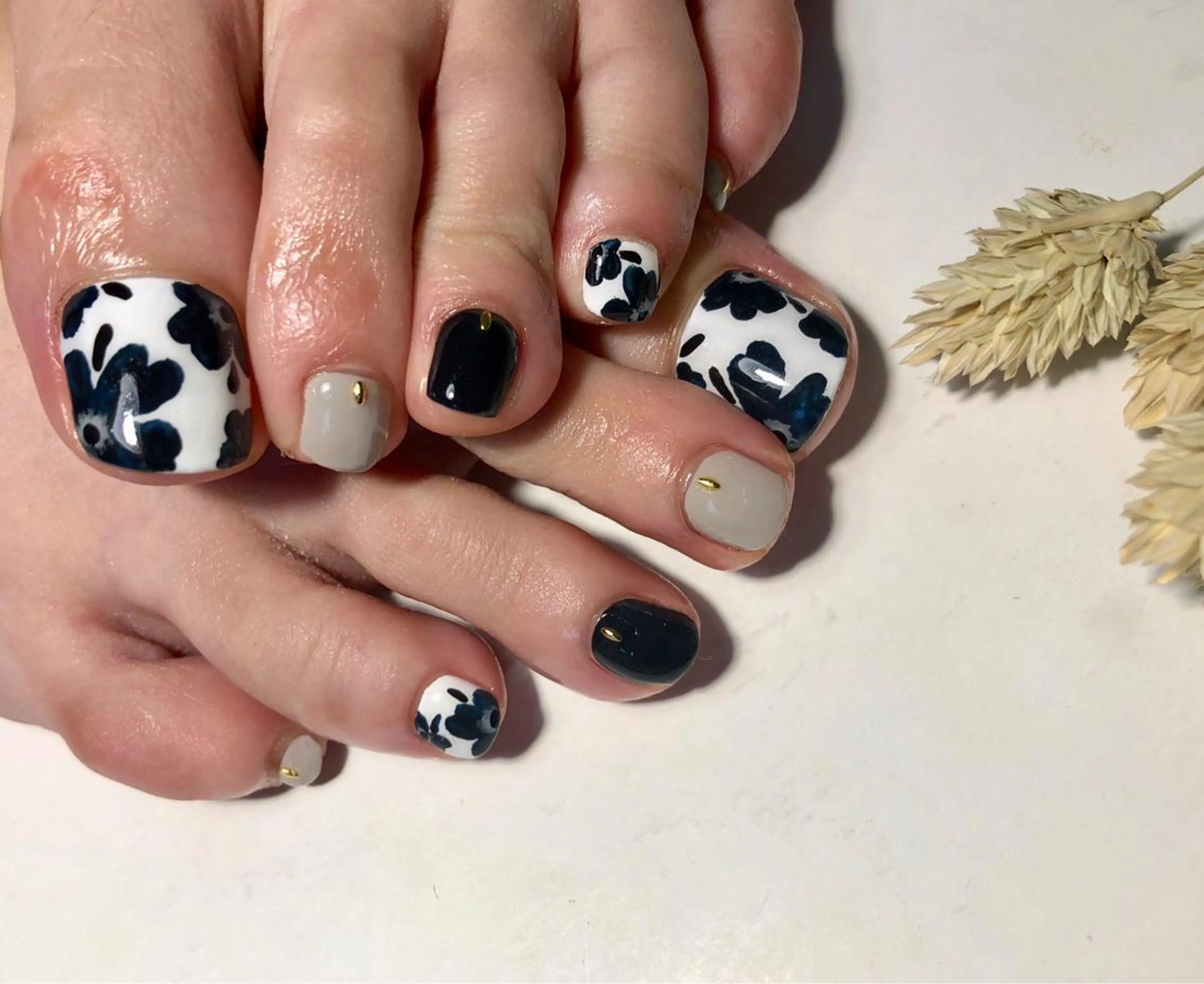 ネイル 持ち込み ネイビー Nail salon Museのネイルデザイン