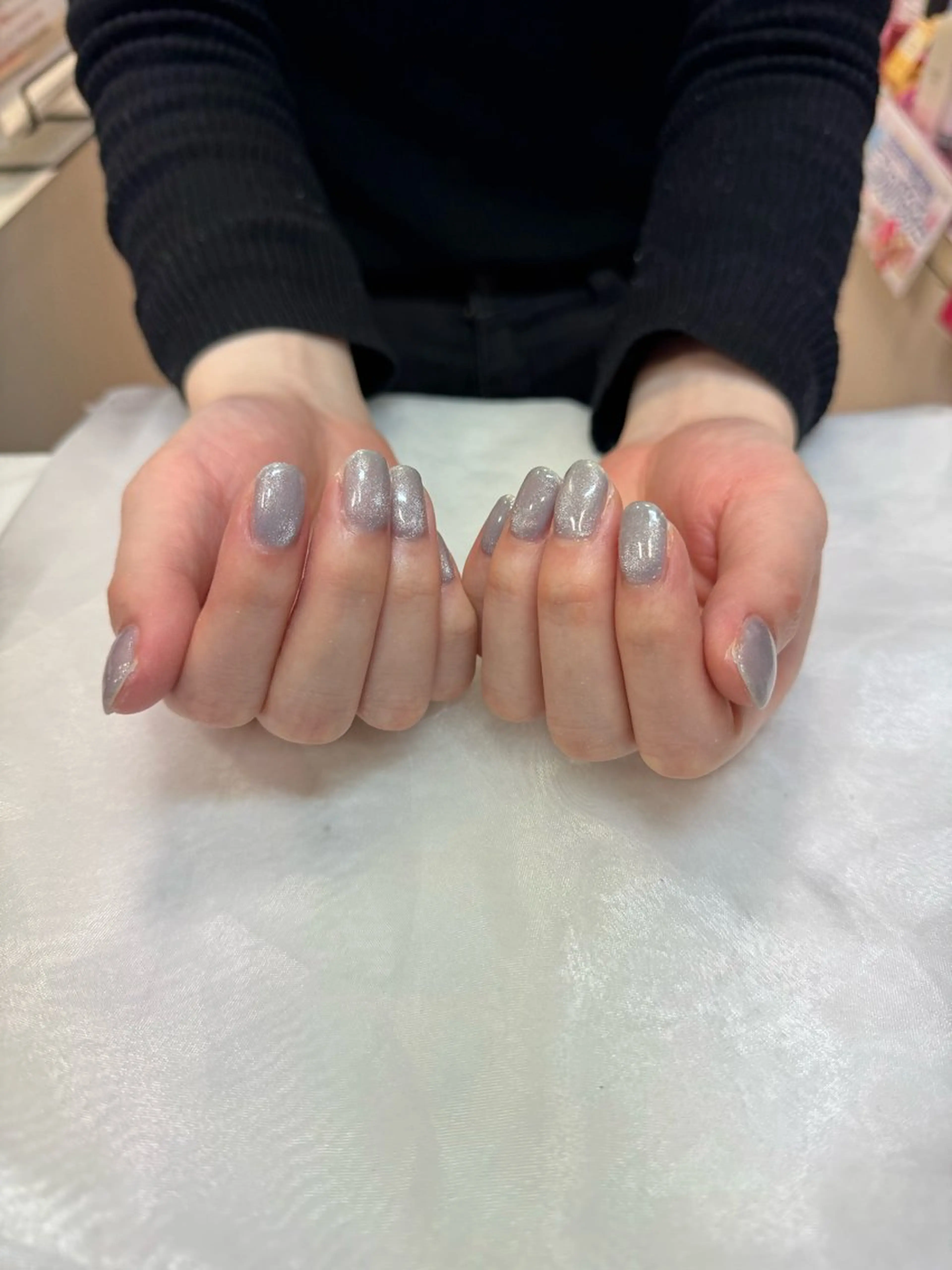 ネイル ブルー キラキラネイル マグネットネイル maruyasu. yのネイルデザイン