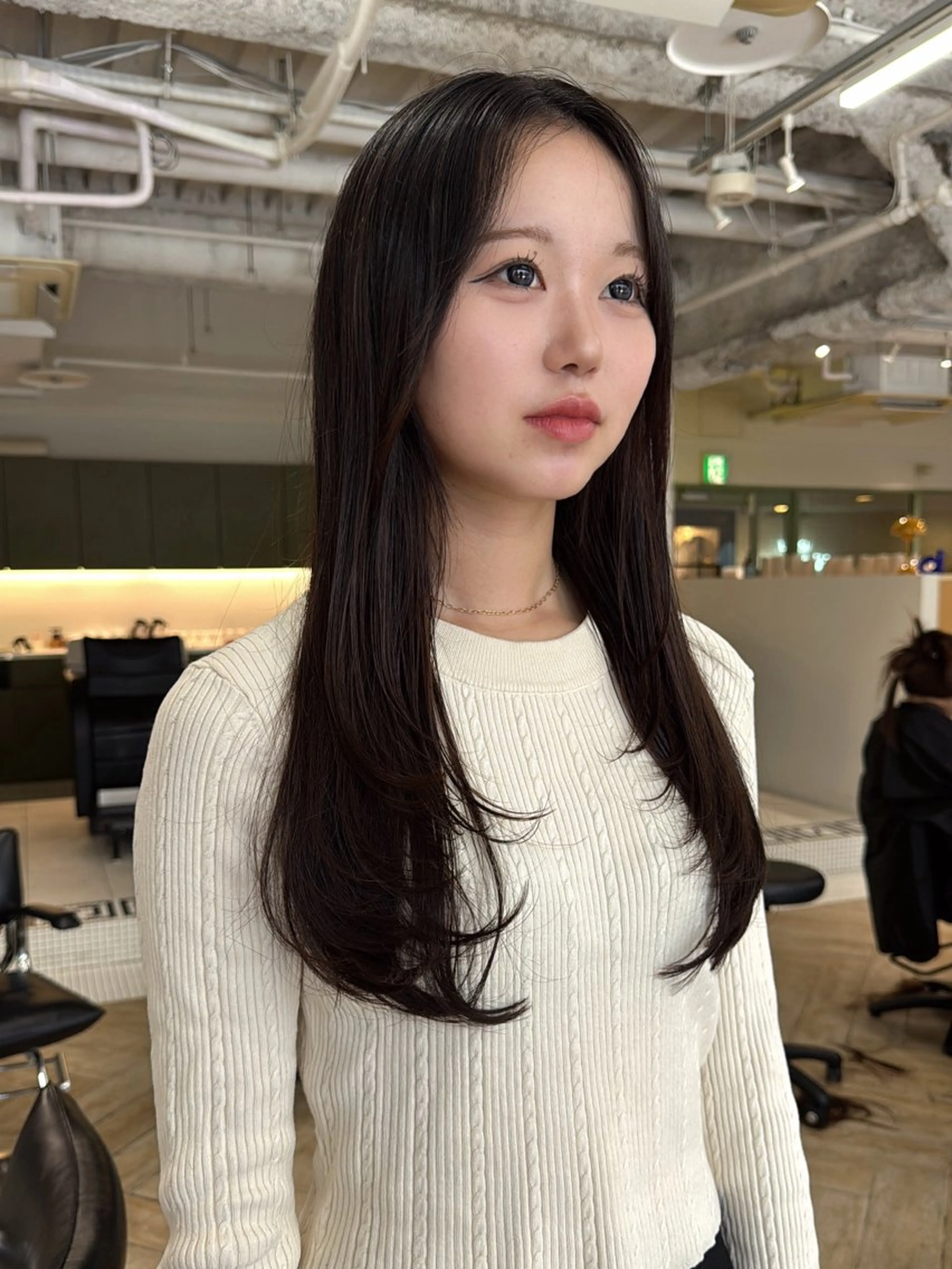 ロング カット トリートメント 新潟/万代/ベージュ ダブルカラー髙橋魁真のヘアスタイル