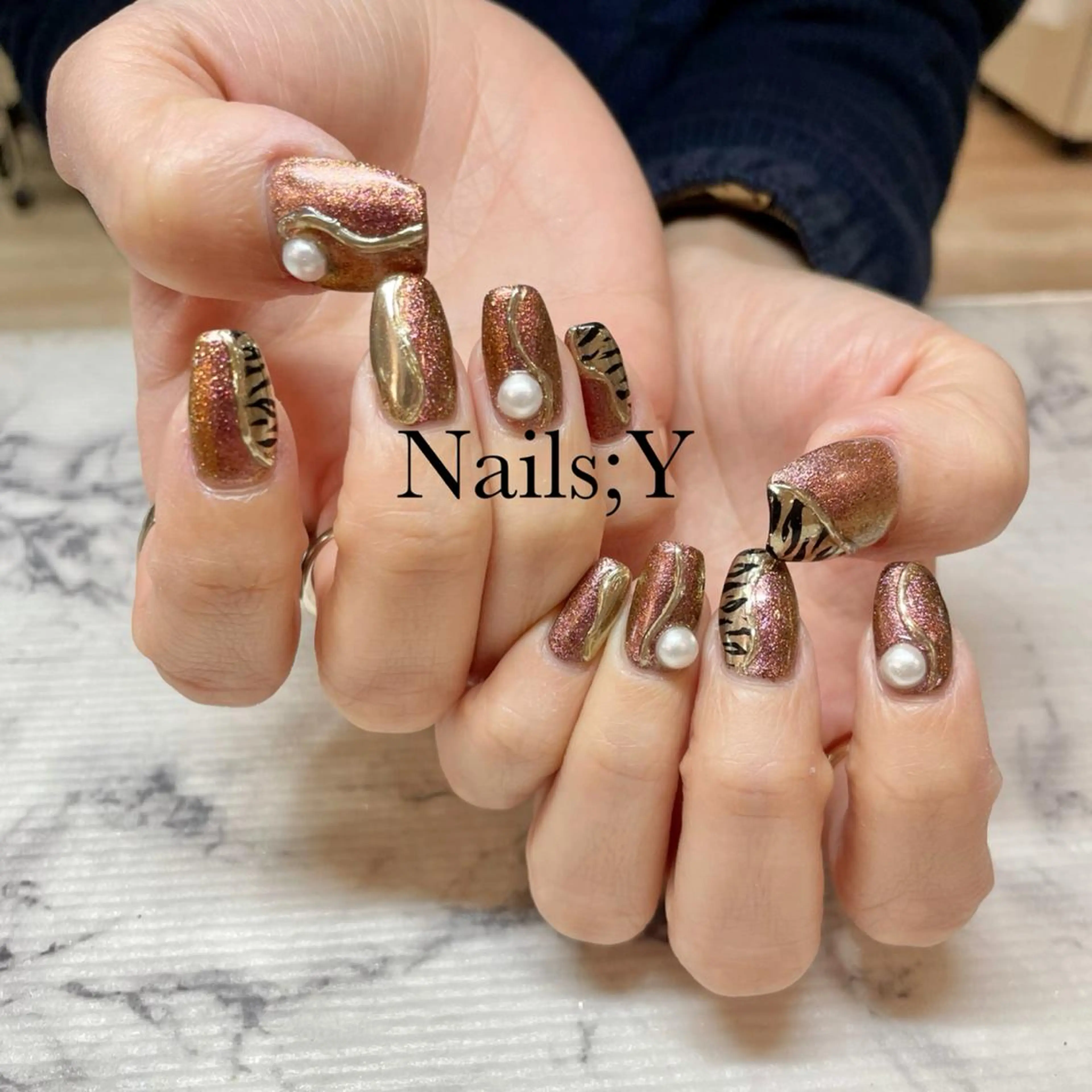 ネイル ジェルネイル ラメ(グリッター) 持ち込み パラジェル yo koのネイルデザイン