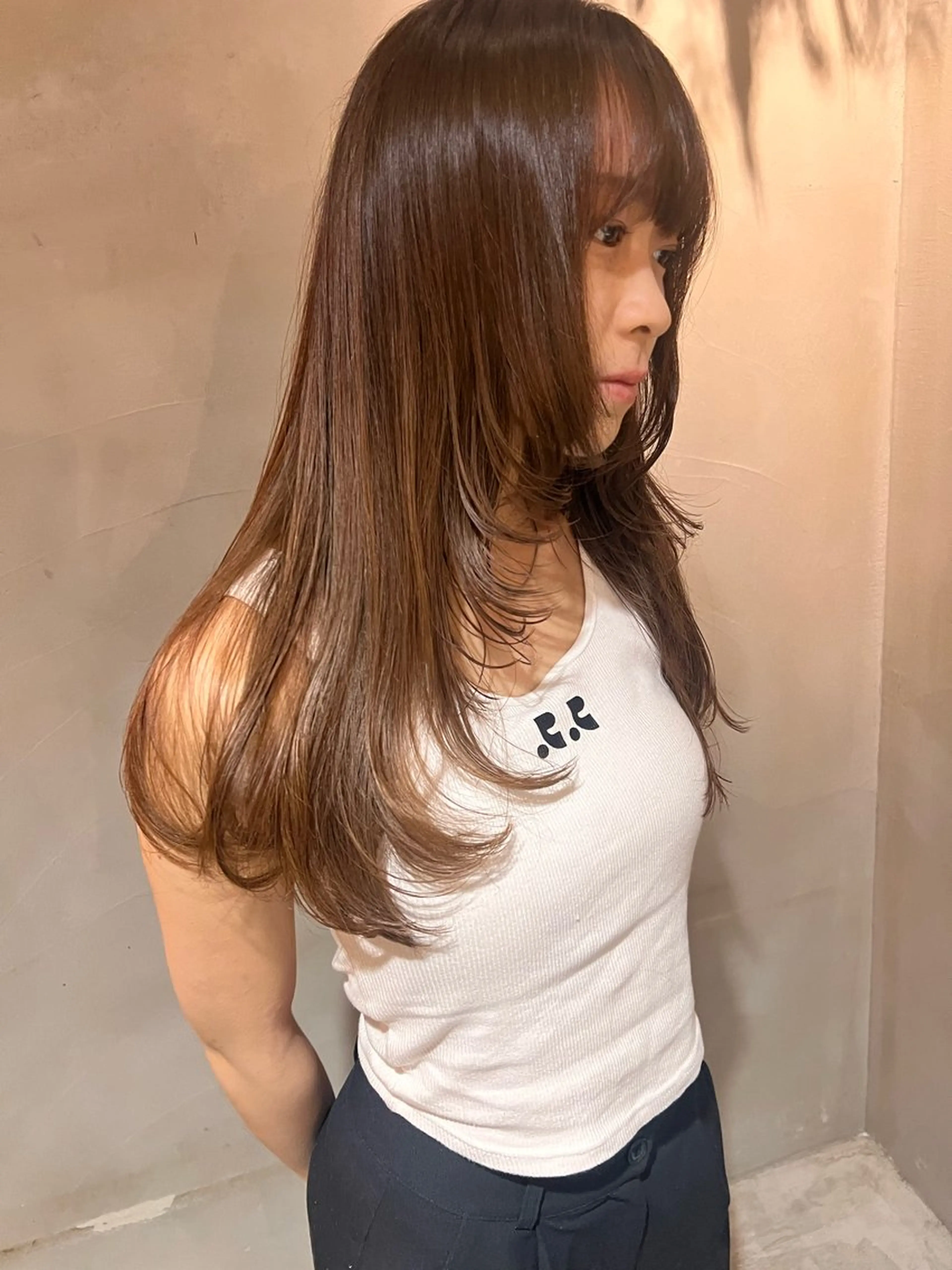 ロング レイヤーカット 似合わせカット✂︎ 艶カラー･*:湊七海のヘアスタイル