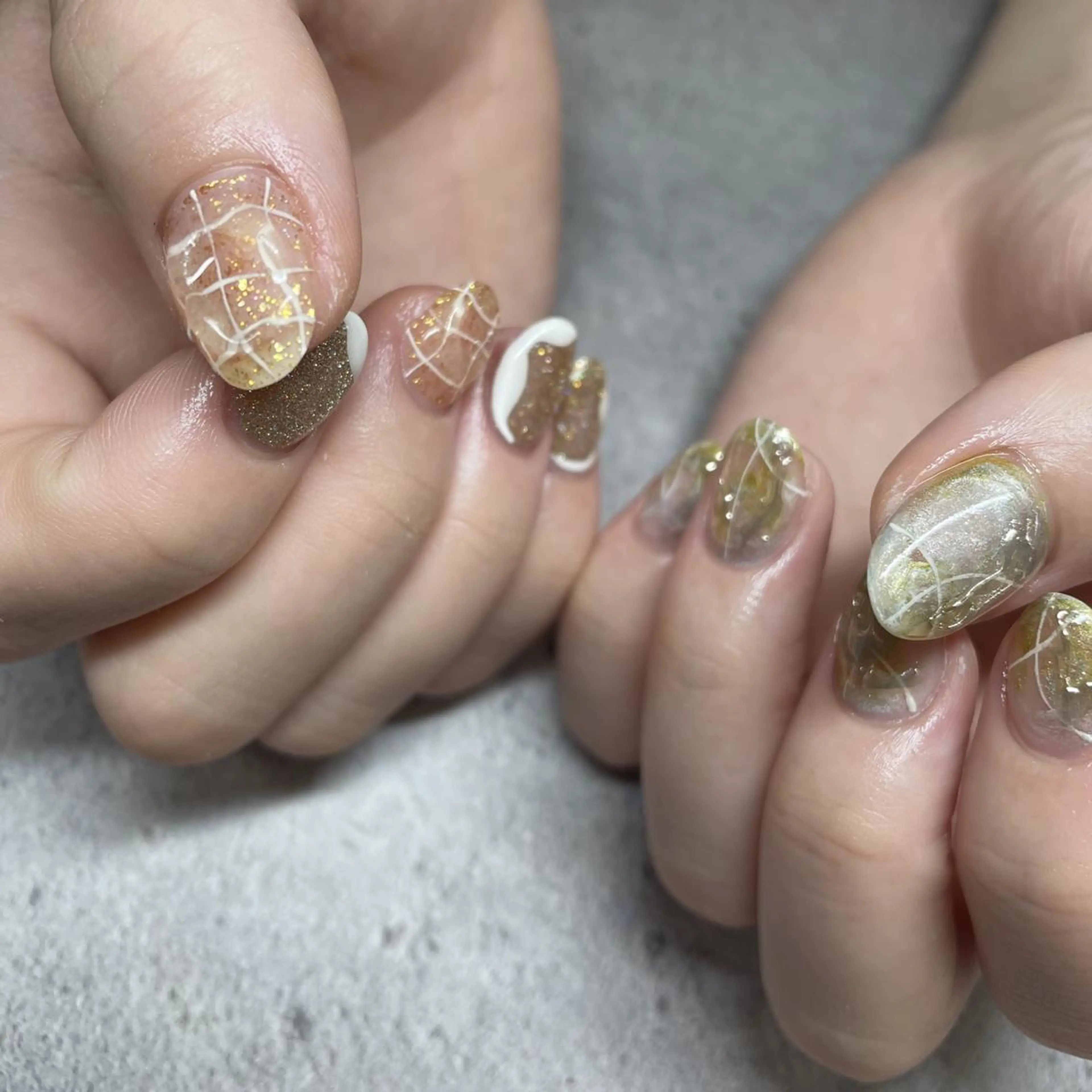 ネイル ハンドネイル フットネイル p.o.n. nuance/個性的のネイルデザイン