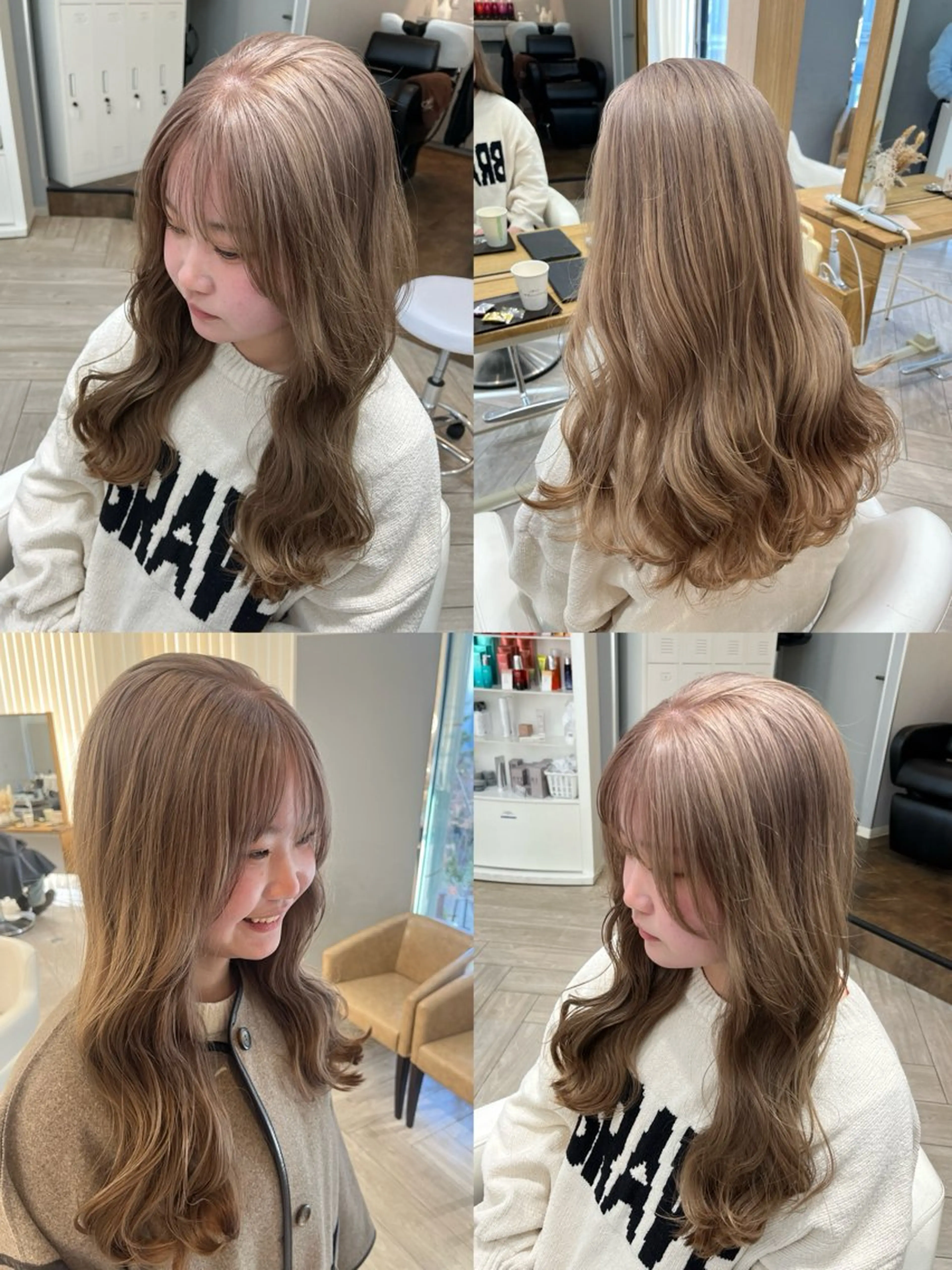 ロング カラー ベージュカラー ミルクティーベージュ ヘアカラー トリートメント AVANCE. chisatoのヘアスタイル