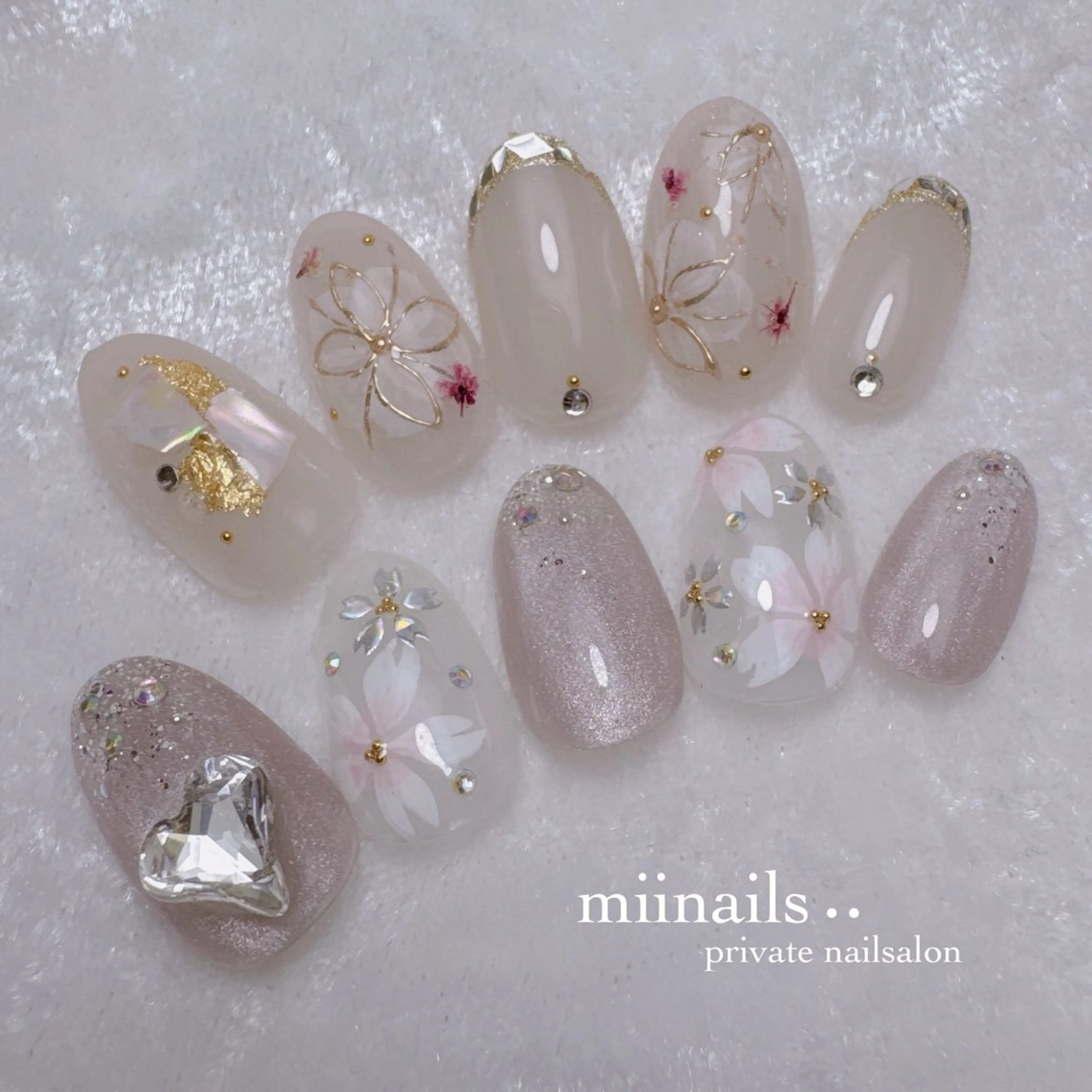 ネイル 韓国ネイル マグネットネイル ワンホンネイル ハンドネイル nailsalon miinailsのネイルデザイン
