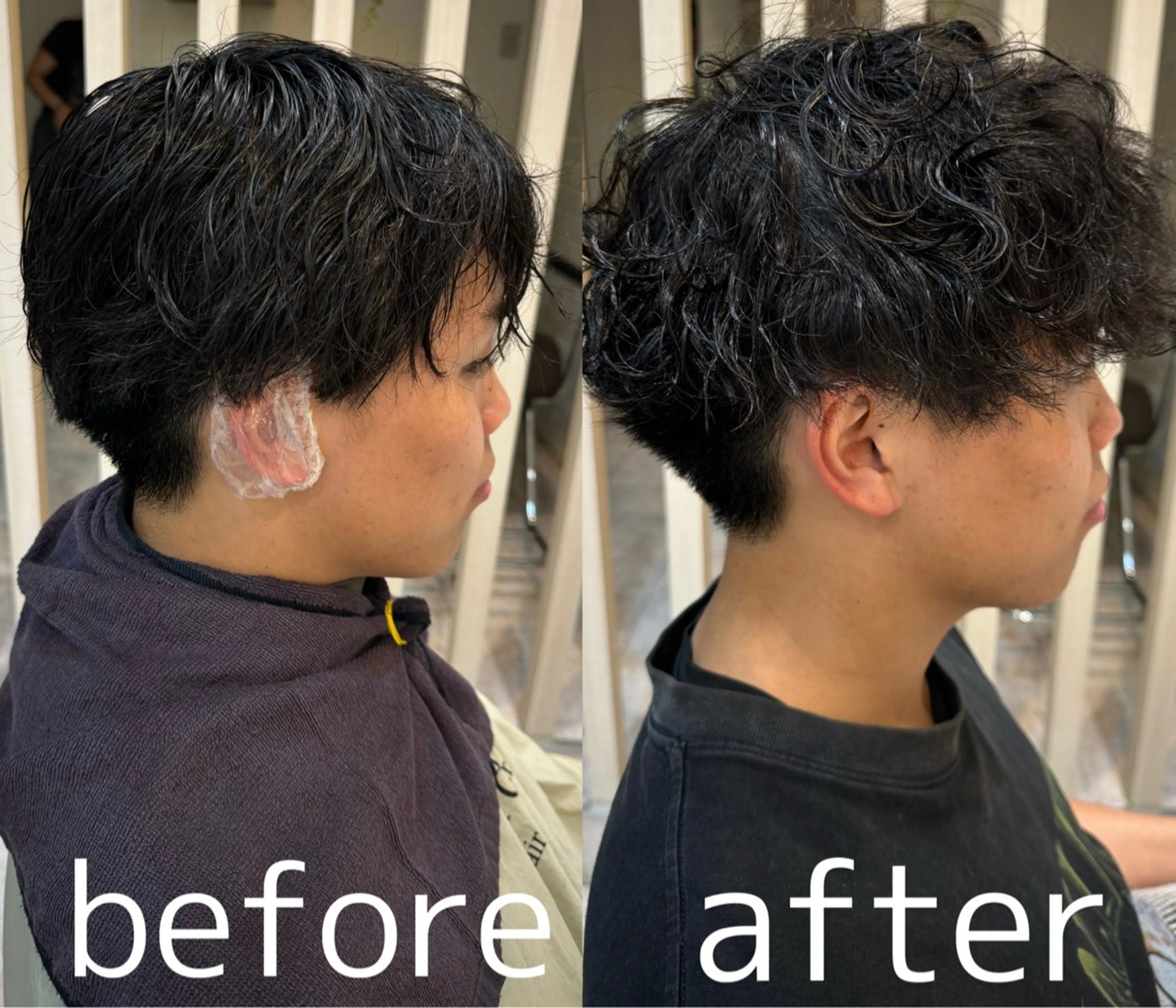 パーマ メンズ ビジネス カット パーマ カラーお任せ下さい✨ 𝙼𝙰𝙽𝙰🧸のヘアスタイル