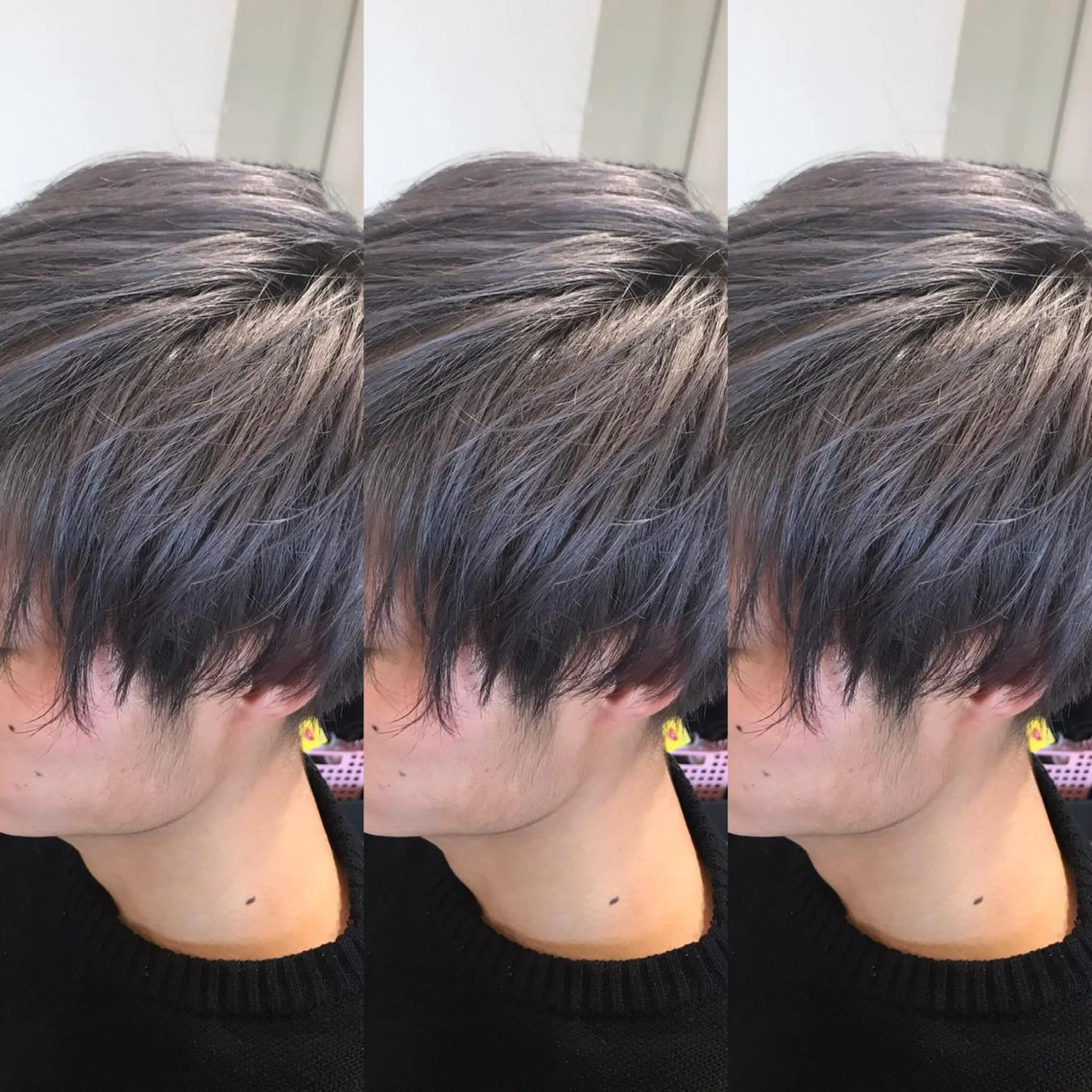 ショート カラー メンズ メンズブリーチ ブリーチ シルバー ヘアカラー 大久保 隆蔵のヘアスタイル