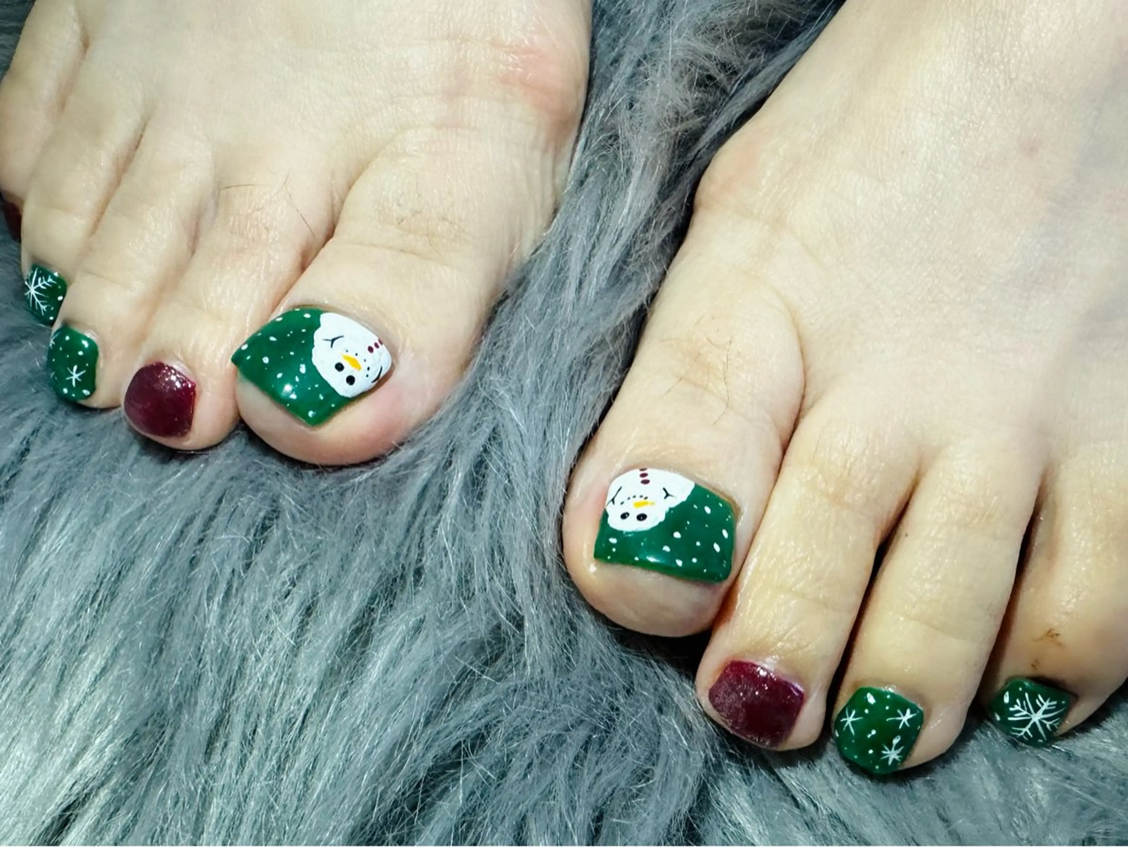 ネイル 冬ネイル クリスマス フットネイル 池田 梨穂奈のネイルデザイン