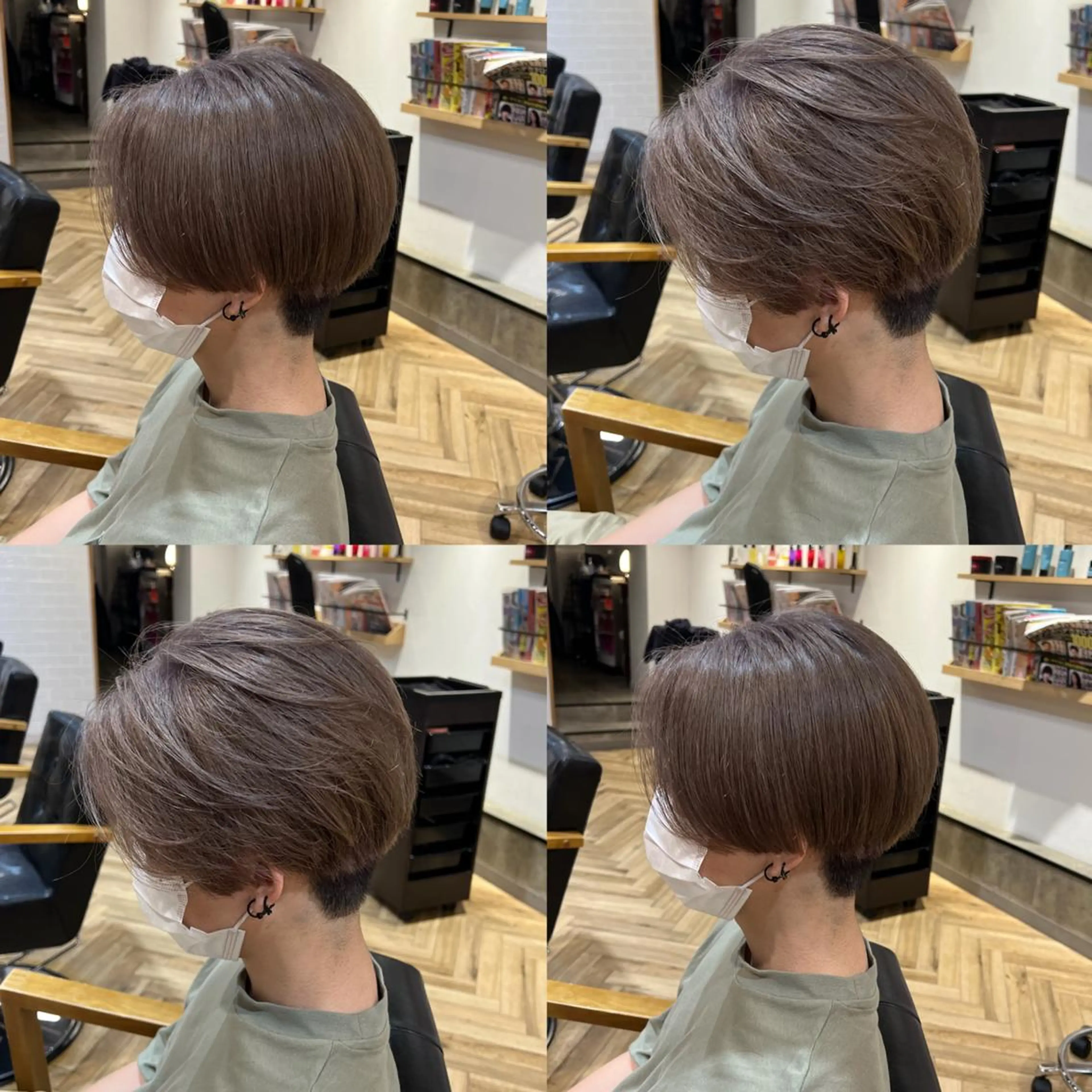 ショート カラー メンズ ベージュカラー ラベンダーカラー ラベンダーベージュ 艶カラー/韓国顔周り 🎀mamiのヘアスタイル