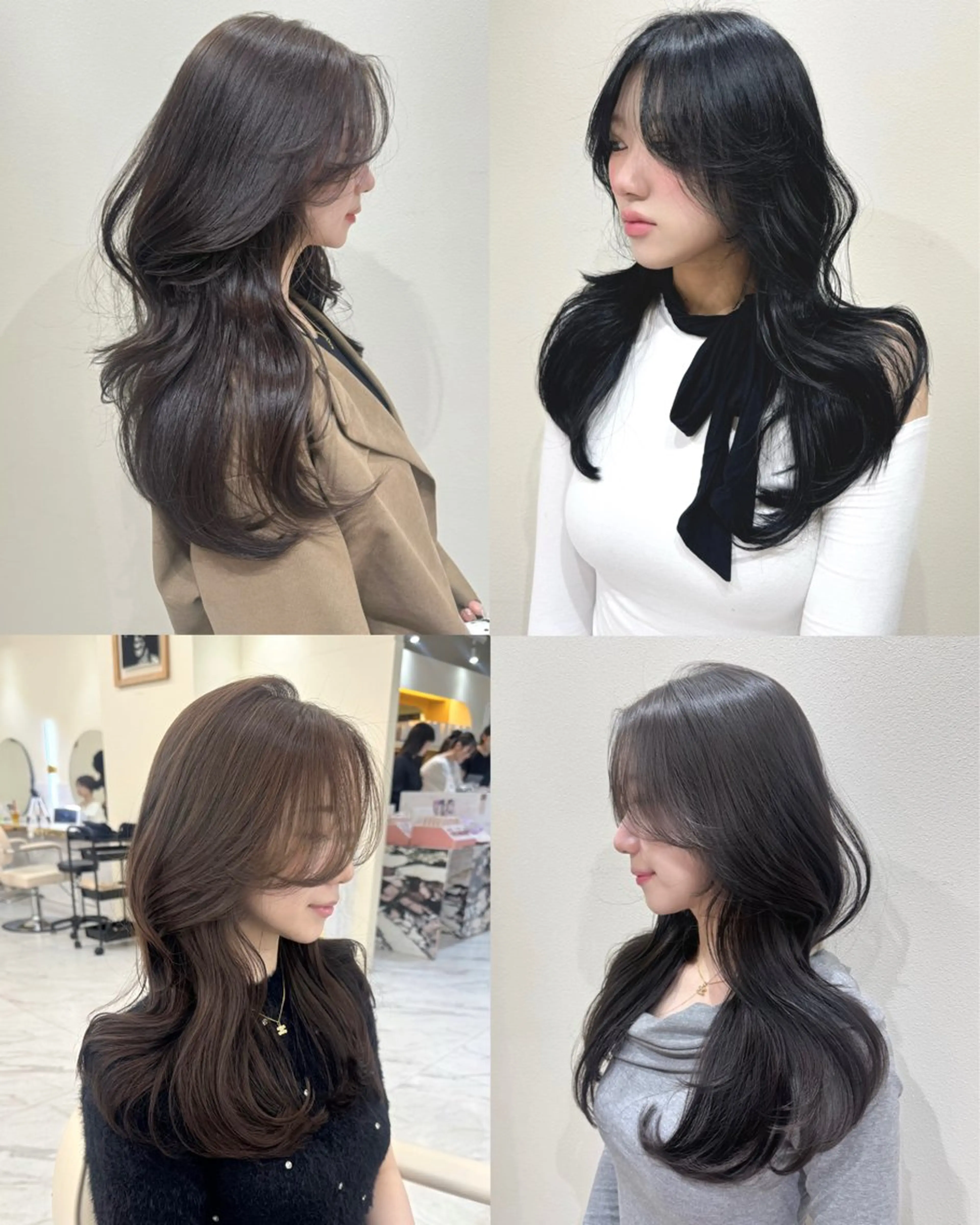 ロング カラー ヘアアレンジ 透明感カラー 顔周りカット 髪質改善 韓国風ヘア レイヤーカット 🤍layer🤍 リナのヘアスタイル