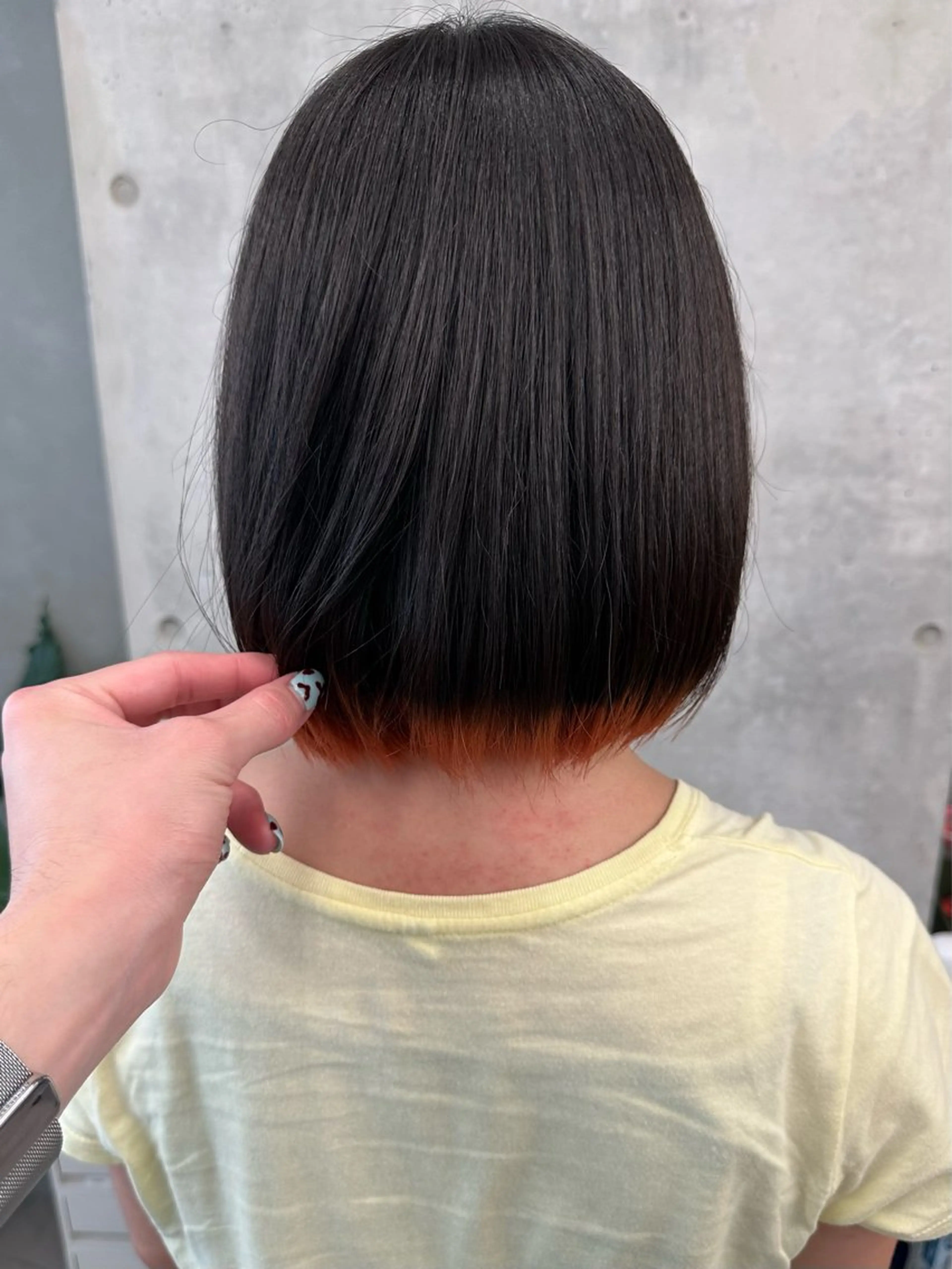 ミディアム カラー カット トリートメント ヘッドスパ 小顔ボブ/お悩み解決 /ボブパーマ/とういのヘアスタイル